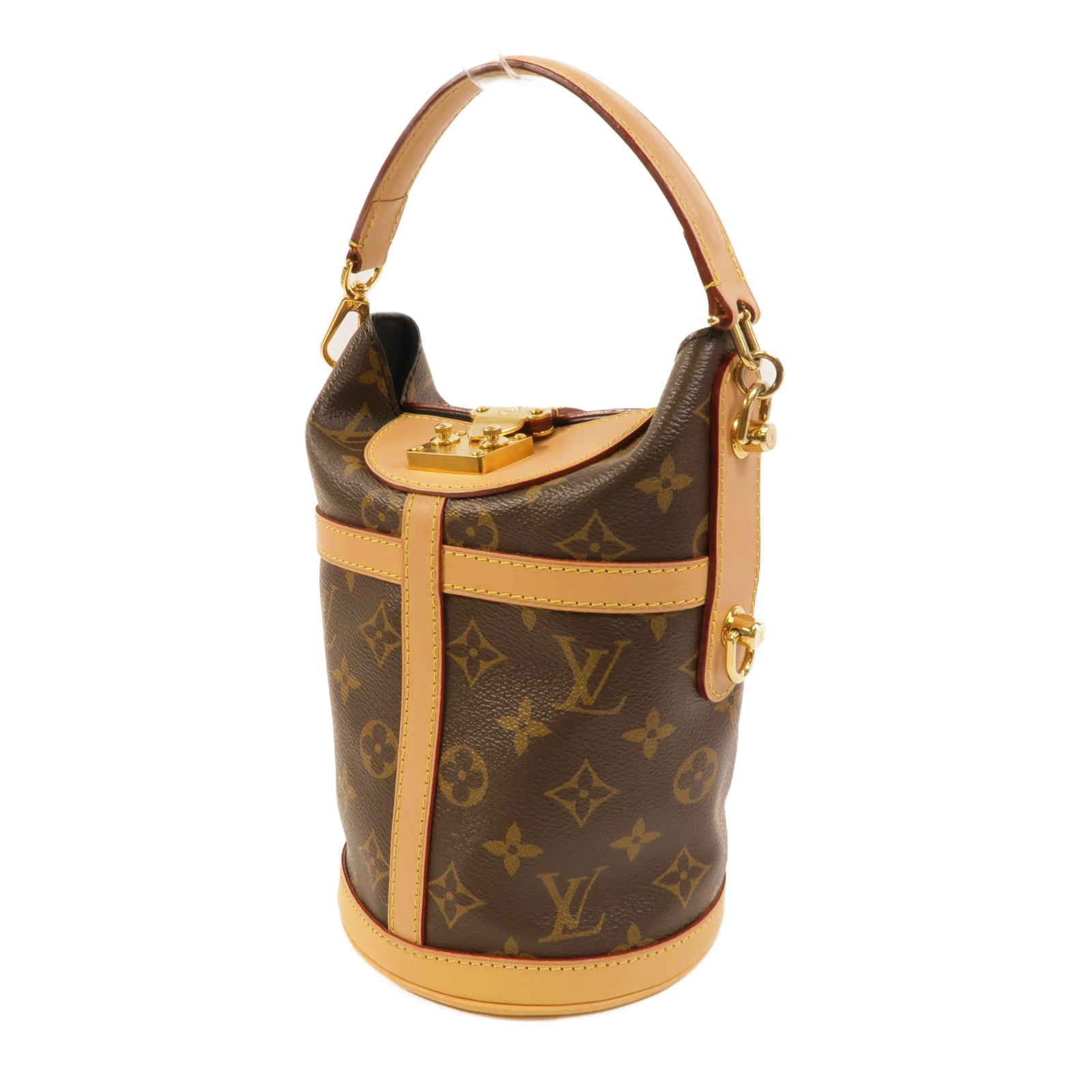 LOUIS VUITTON Monogram Duffle金扣手挽肩背兩用袋棕色