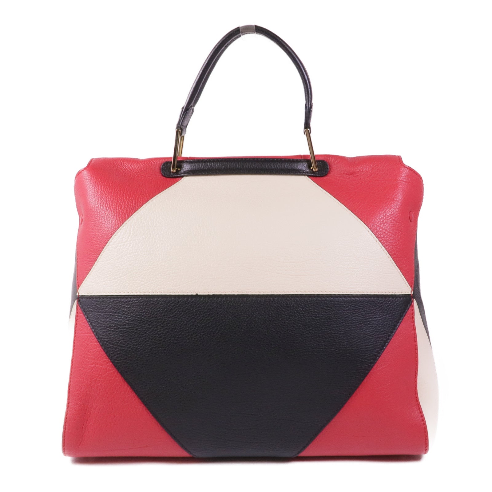 Furla 牛皮皮革2 Way Shoulder金扣手挽肩背兩用袋