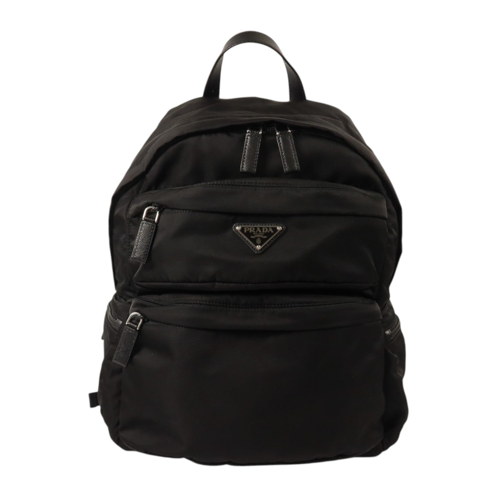PRADA 尼龍Backpack銀扣背包