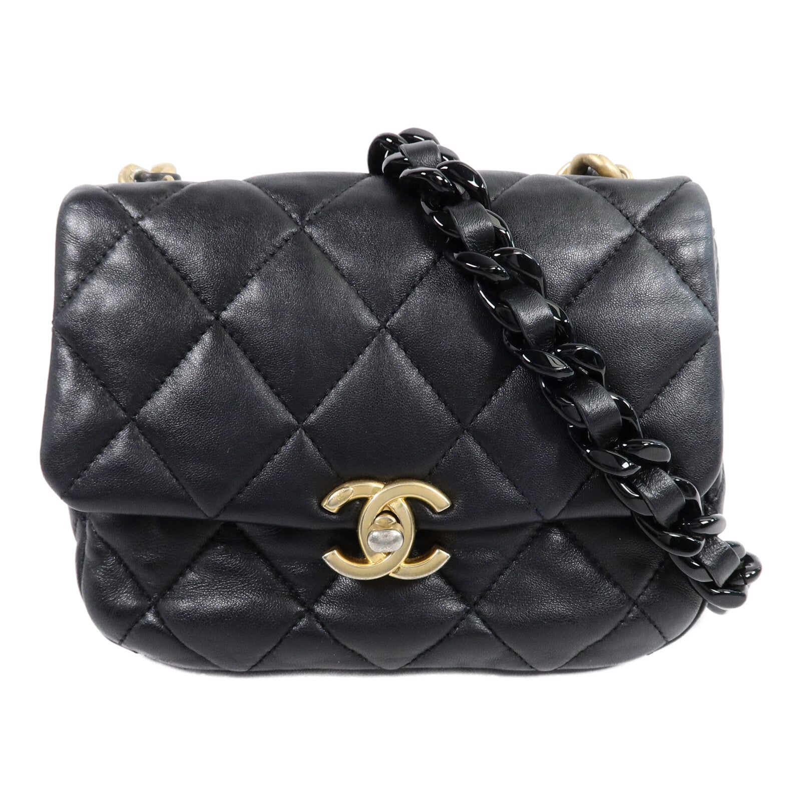 CHANEL 羊皮皮革Chain Shoulder Bag鏈帶肩背袋