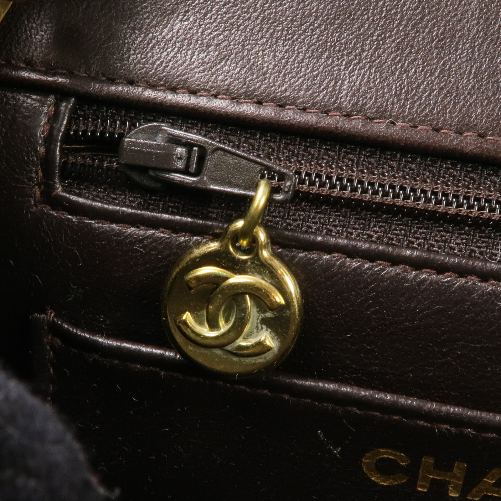 CHANEL 羊皮皮革Vintage Mini Flap Bag金扣鏈帶肩背袋