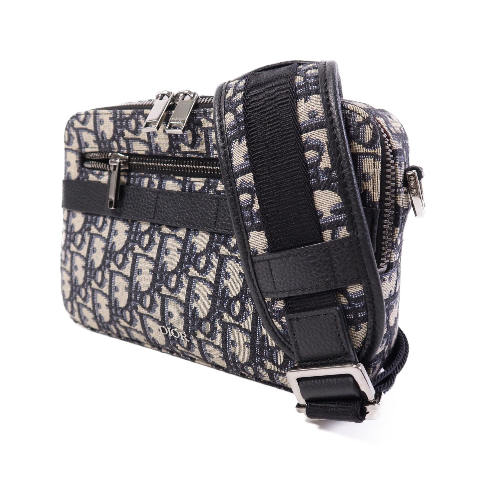 Dior 帆布Safari Messenger Bag銀扣肩背袋