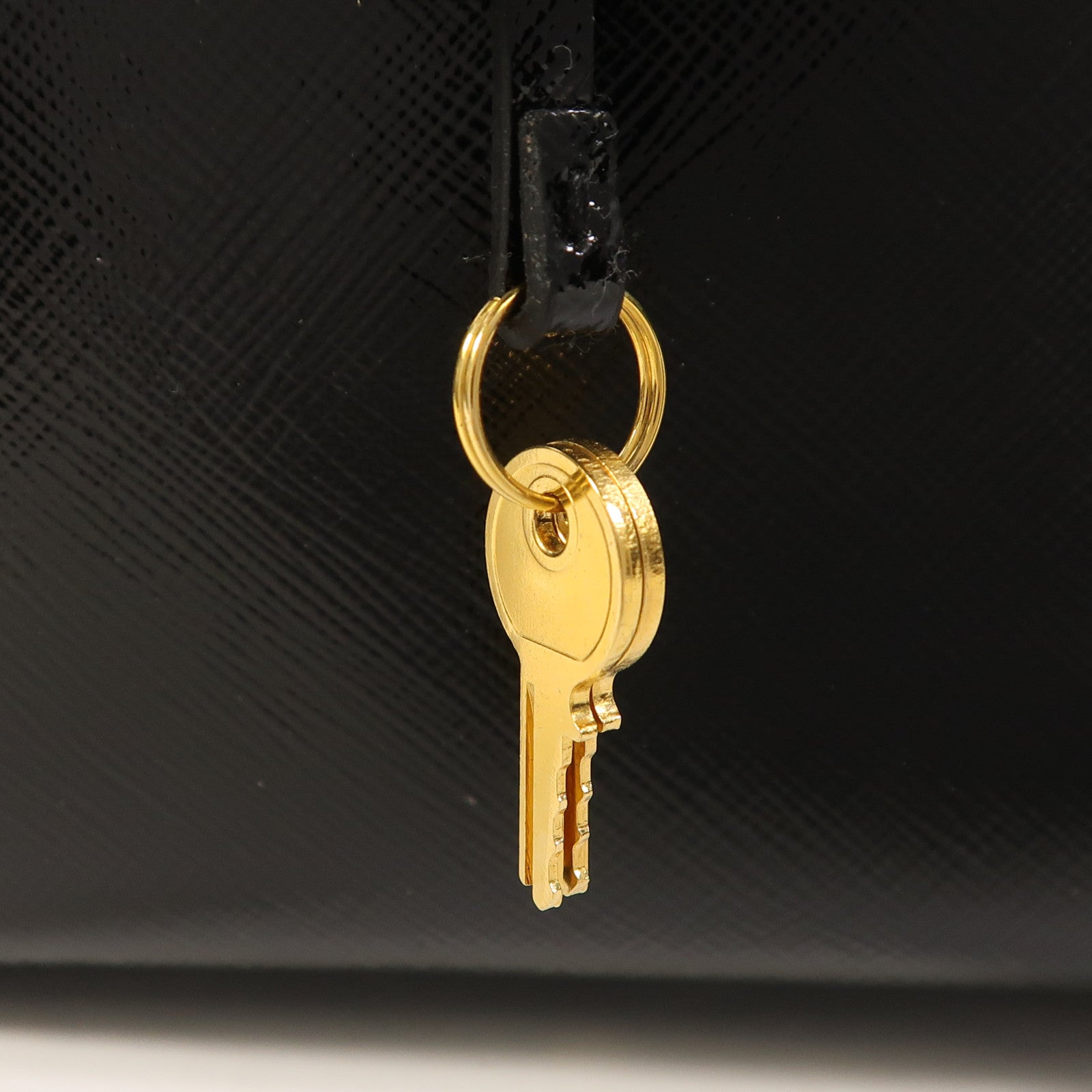 PRADA 漆皮皮革2 Way Shoulder金扣手挽肩背兩用袋
