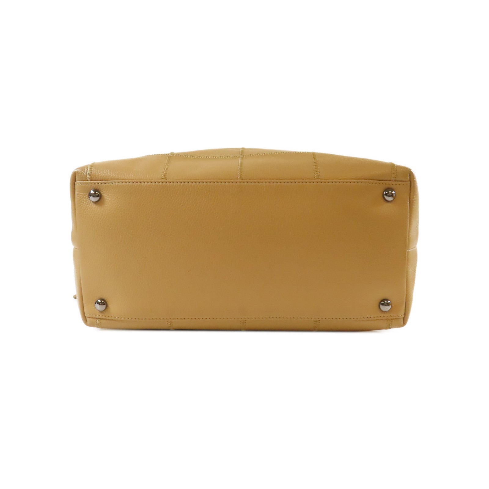 CHANEL 【激減優惠】Caviar皮革Vintage Shoulder Bag銀扣肩背袋杏色