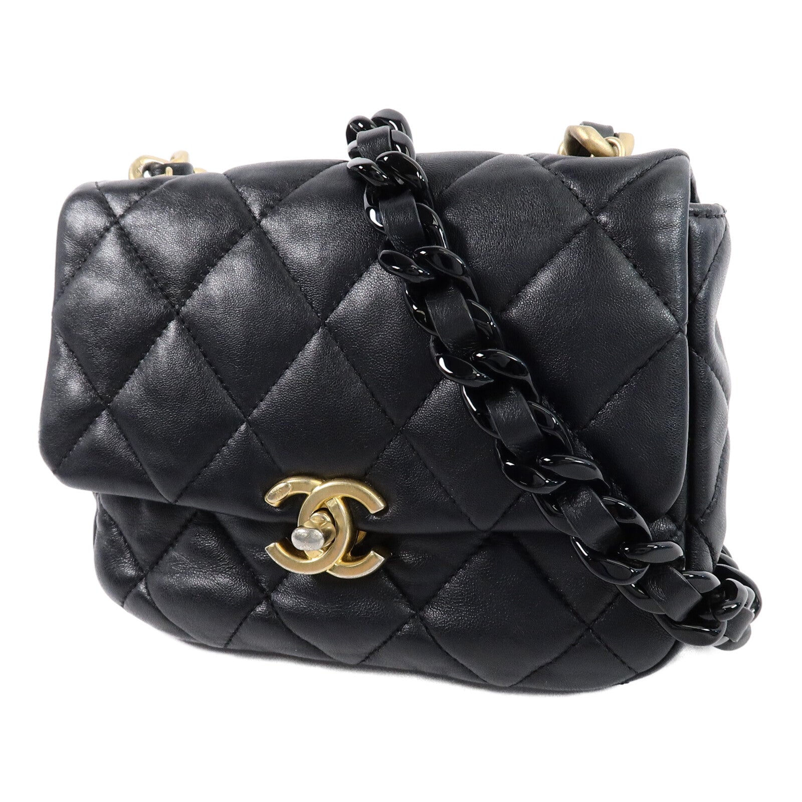 CHANEL 羊皮皮革Chain Shoulder Bag鏈帶肩背袋