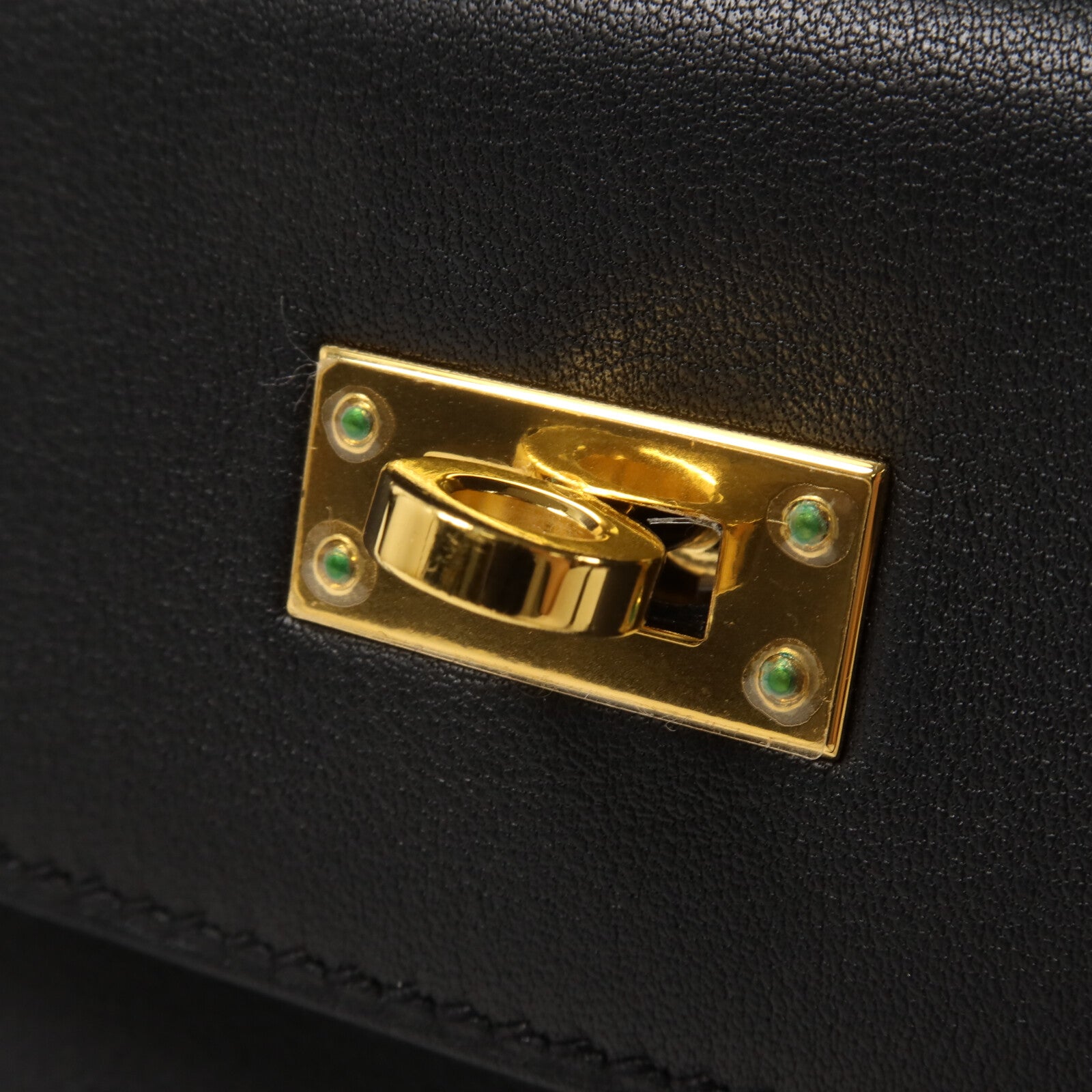 HERMES Swift皮革Kelly Pochette手挽袋Noir
