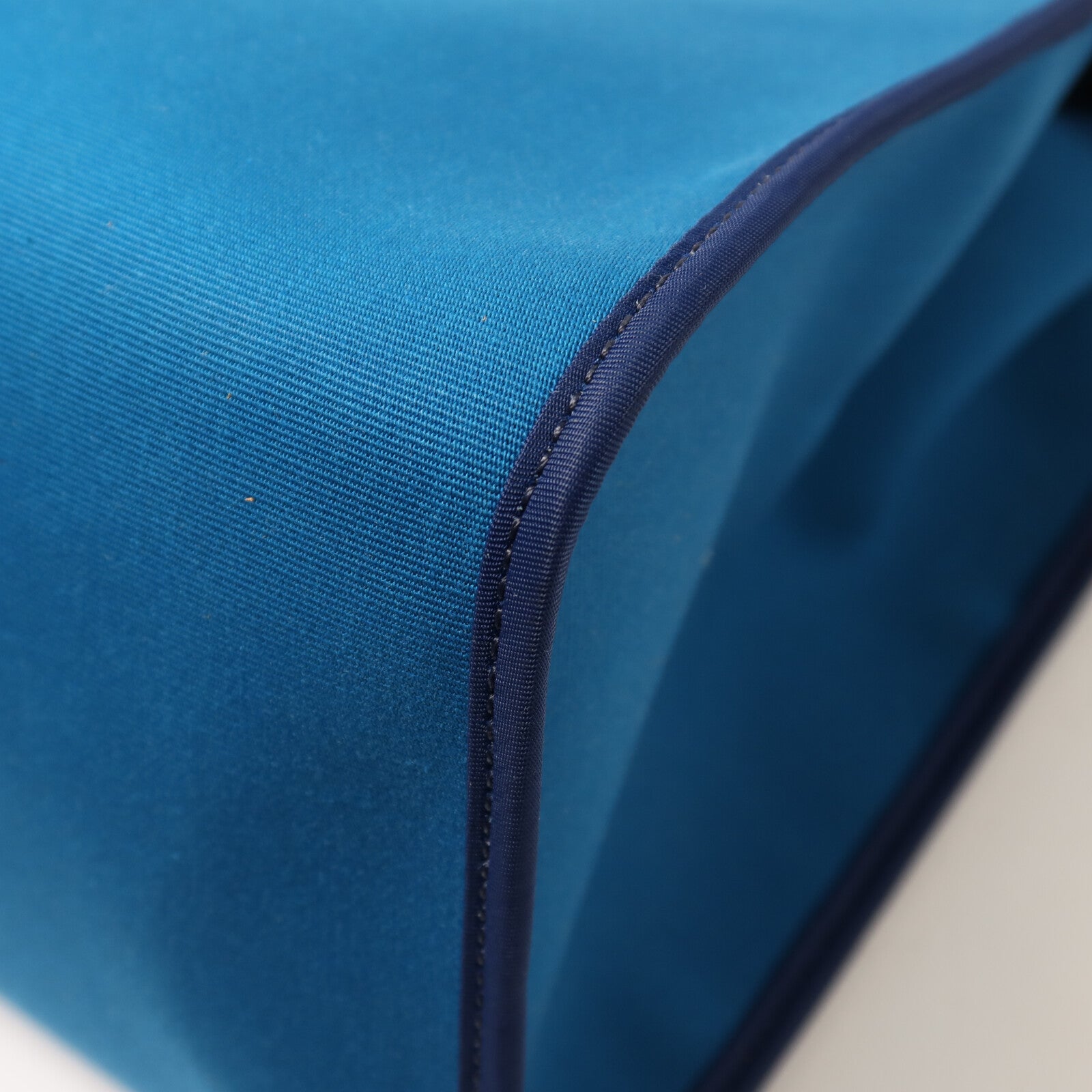 HERMES 帆布Herbag MM銀扣手挽肩背兩用袋Blue Izmir