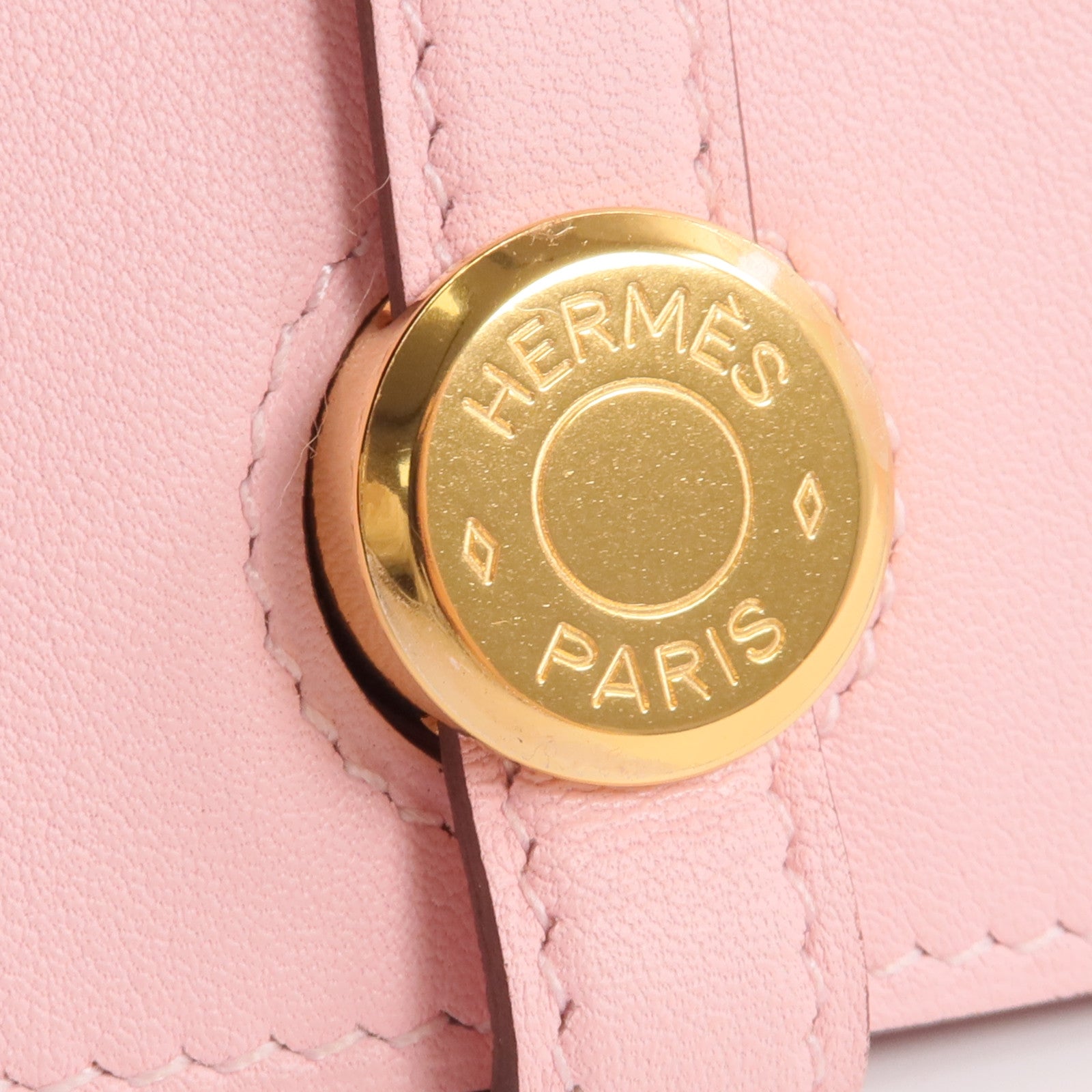 HERMES Swift皮革Dogon GM長錢包Rose Sakura