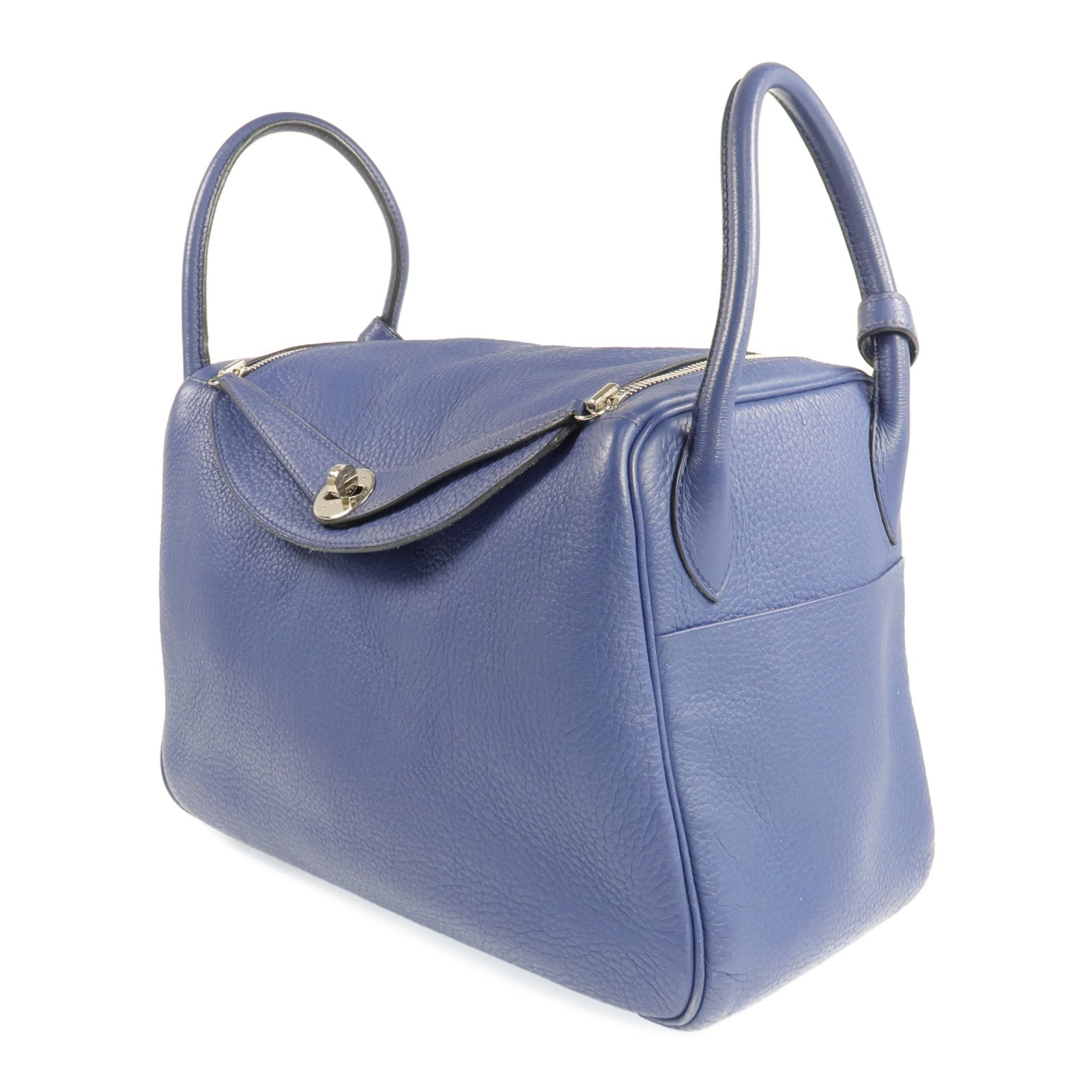 HERMES Clemence皮革Lindy 30銀扣肩背袋