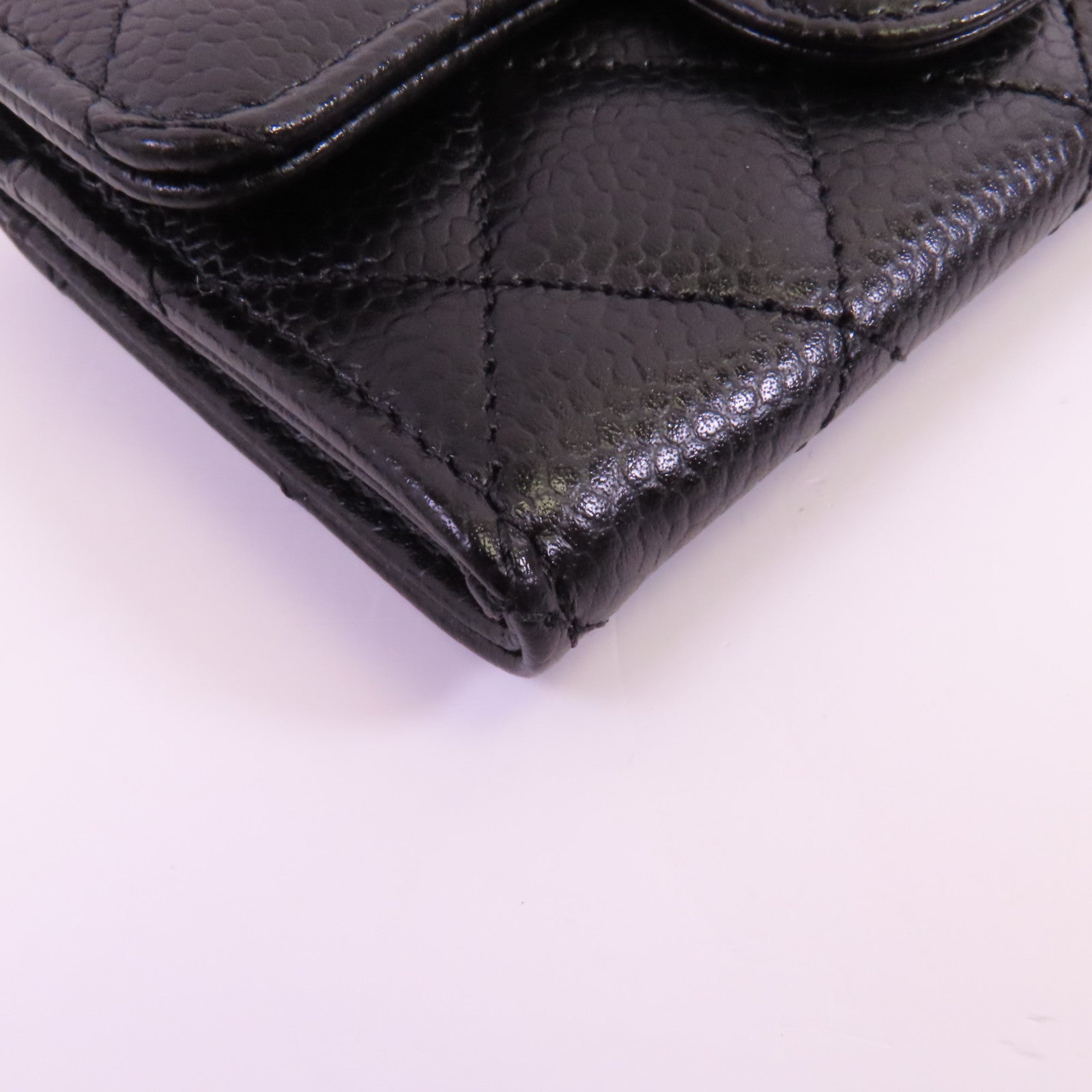CHANEL 牛皮皮革Card Holder金扣卡套