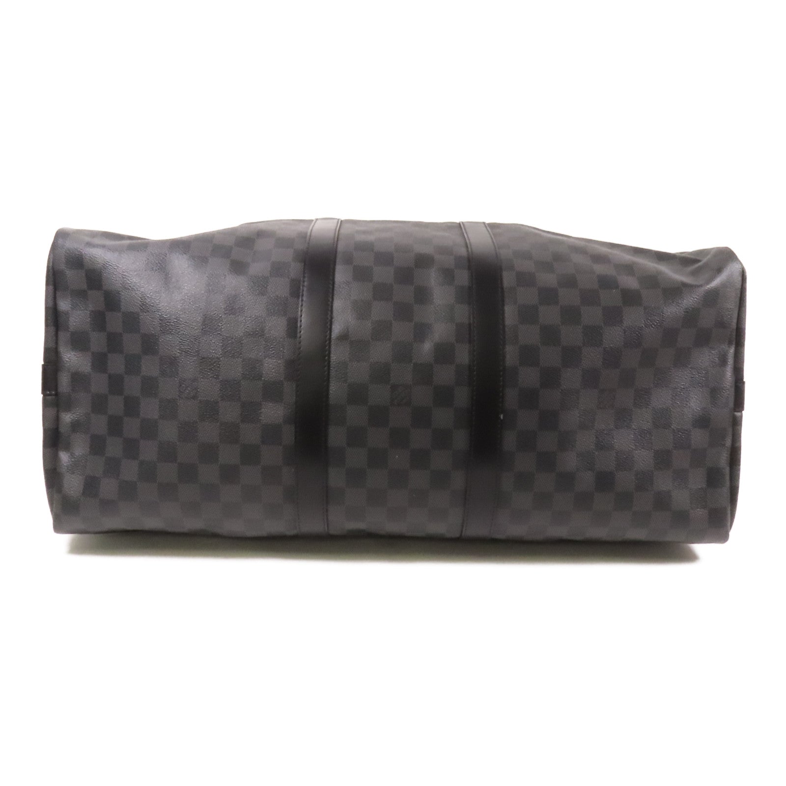 LOUIS VUITTON Damier Graphite Keepall 55銀扣手挽袋