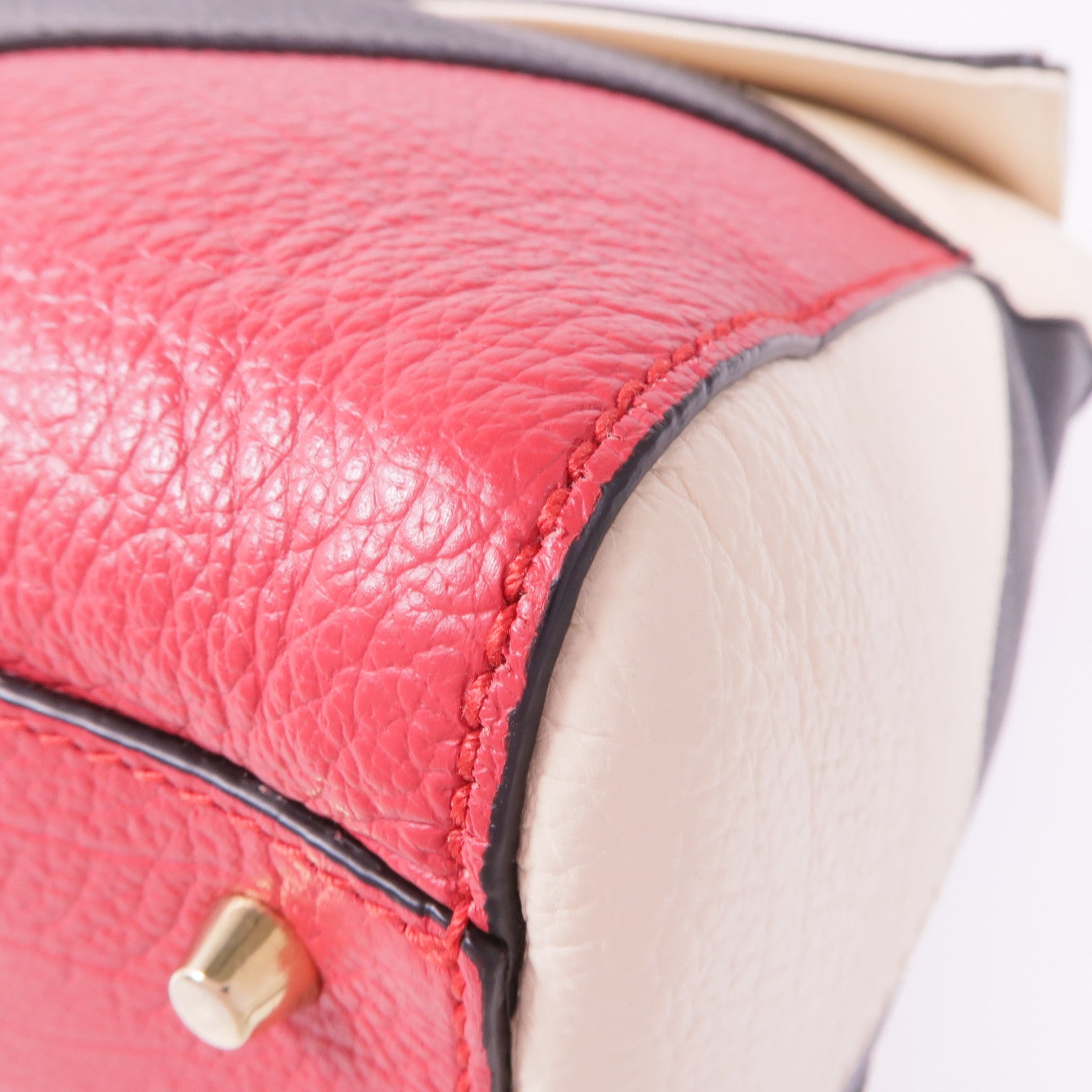 Furla 牛皮皮革2 Way Shoulder金扣手挽肩背兩用袋