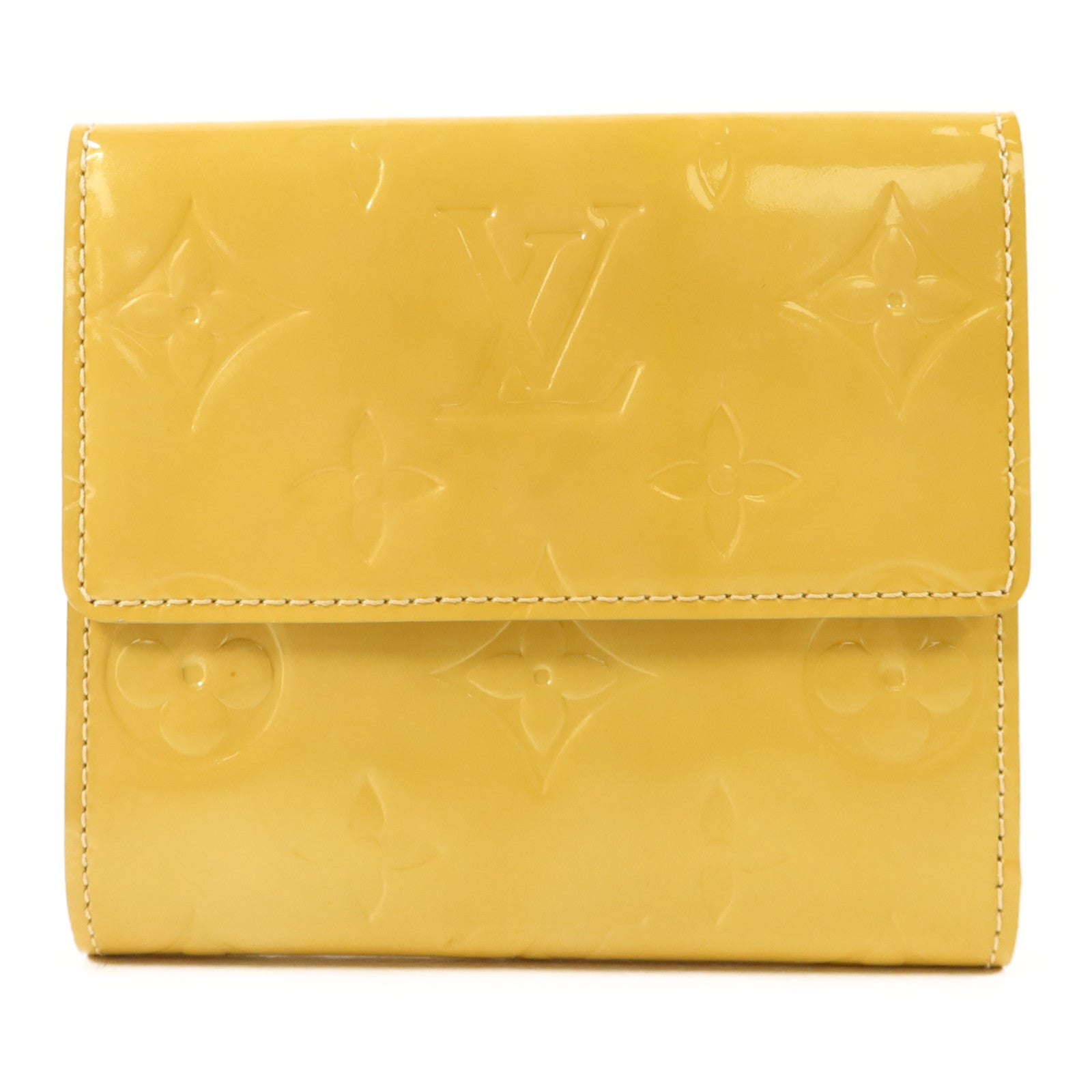 LOUIS VUITTON Monogram Vernis Elise Compact Wallet金扣錢包