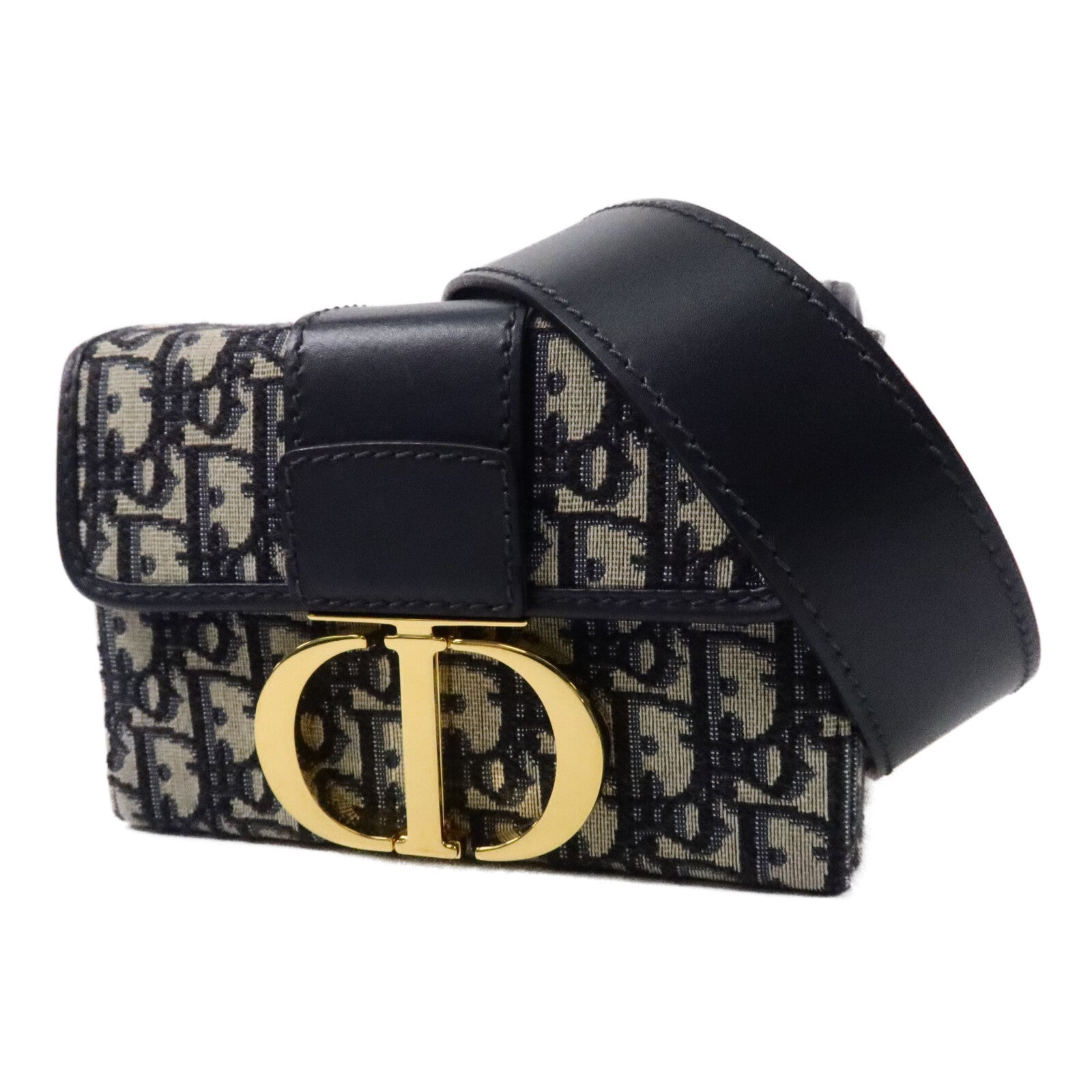 Dior 帆布Obilqne Montaigne 30 Box肩背袋