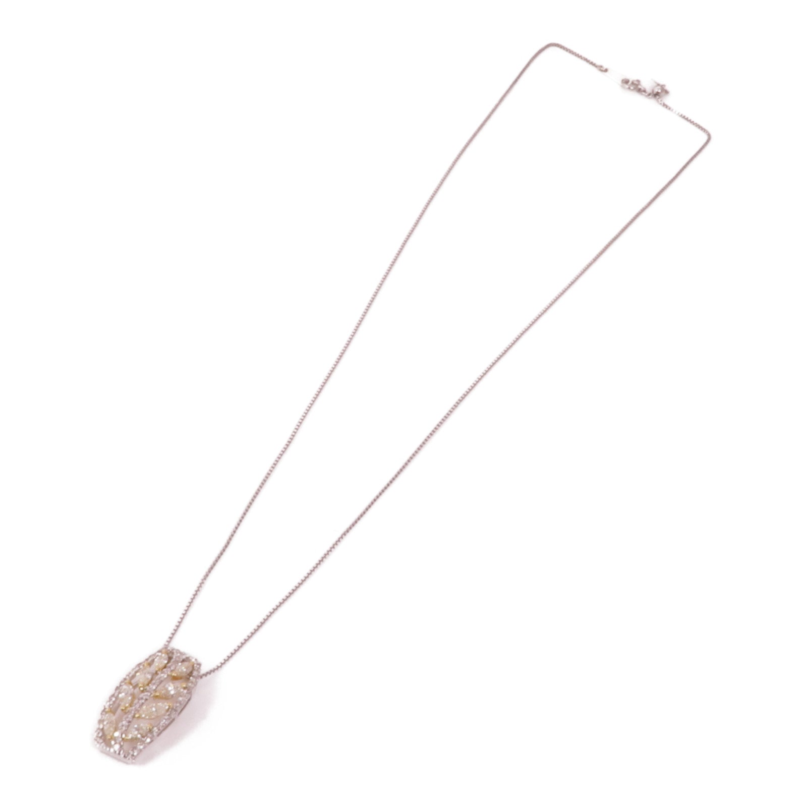 JEWELRY Diamond Necklace 18K White Gold/Yellow Gold