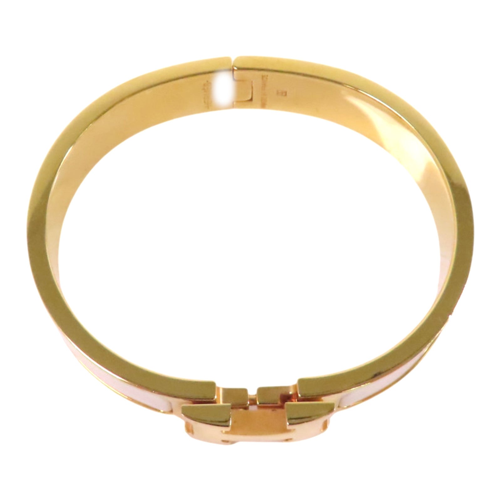 HERMES 金屬/琺瑯Clic H Bracelet金扣手鐲