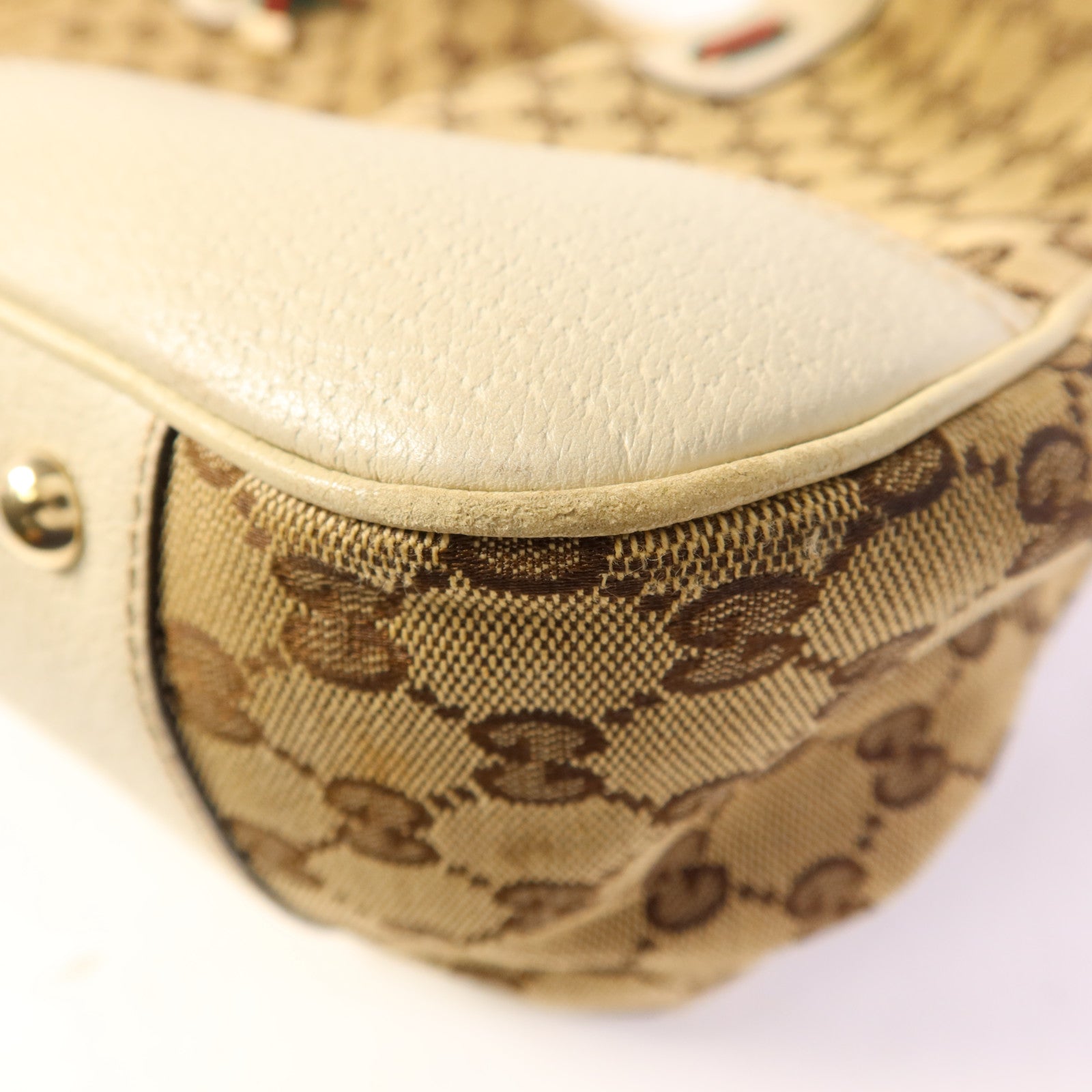 GUCCI 帆布Shoulder Tote金扣肩背袋/手挽袋