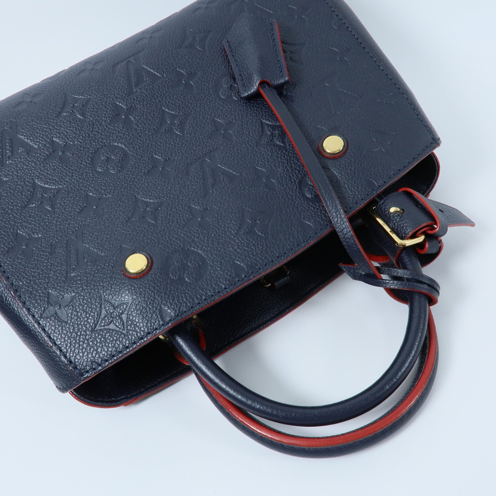 LOUIS VUITTON Monogram Empreinte Montaigne BB手挽肩背兩用袋