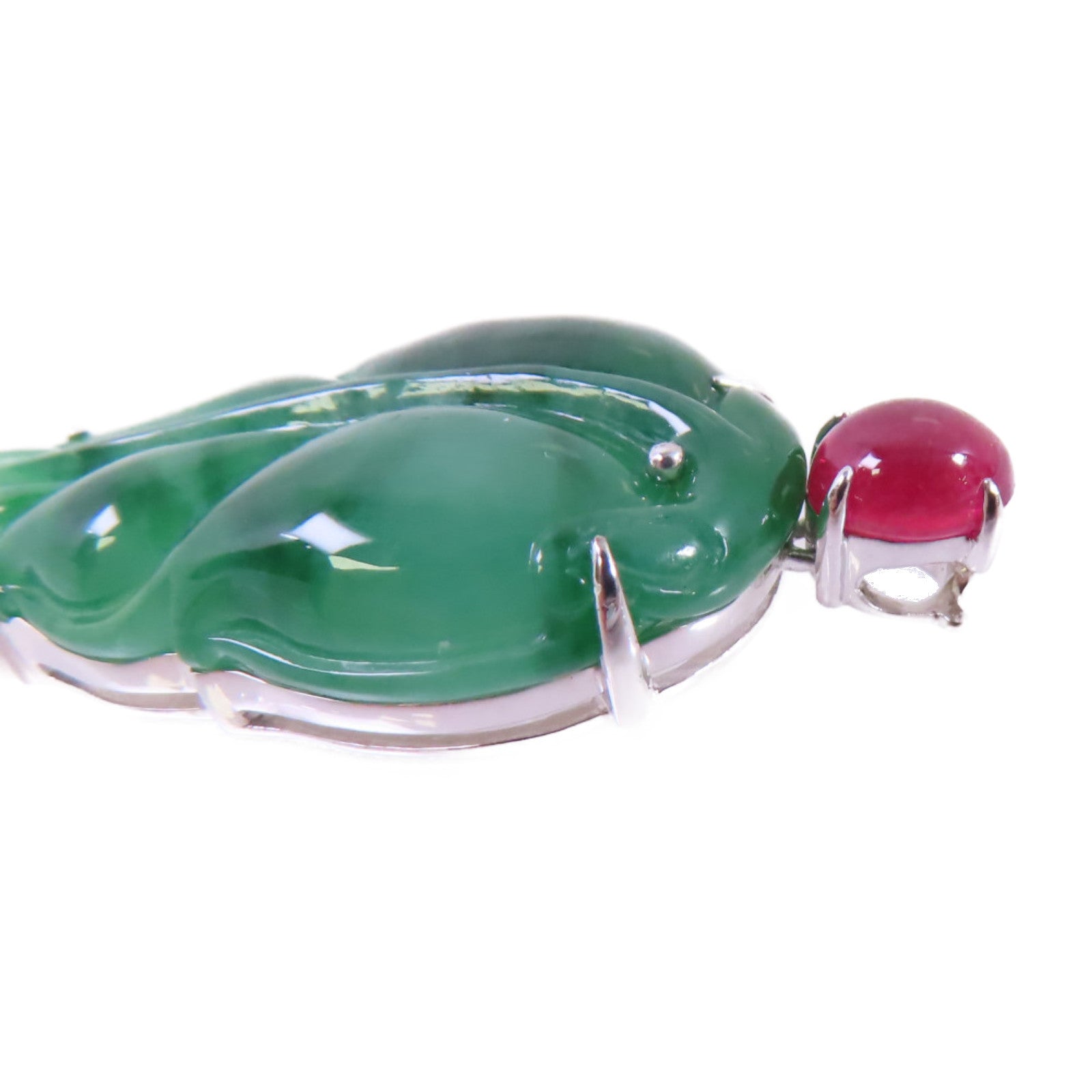 JEWELRY 18K白金/翡翠Jade Pendant Top吊墜頭扣