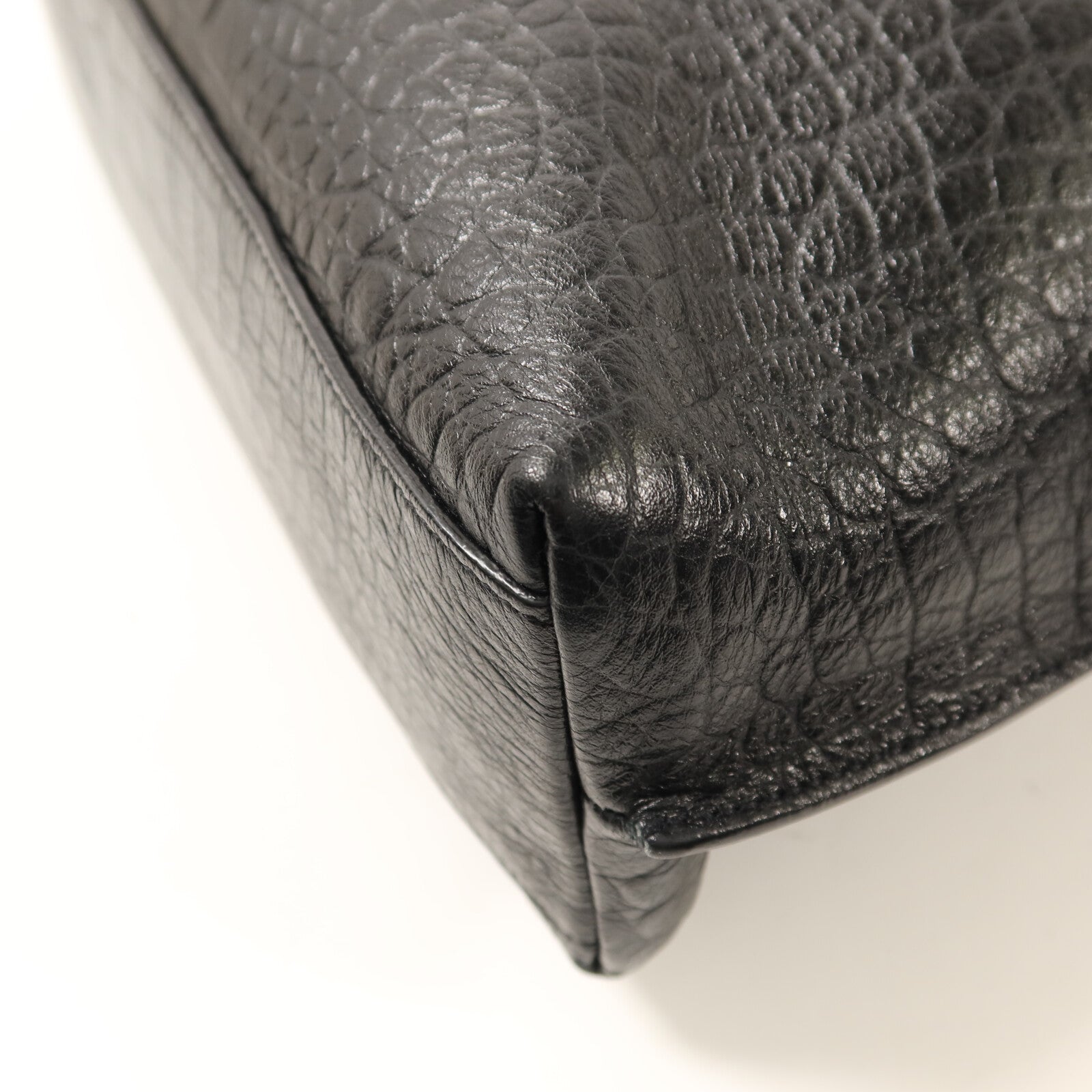 SAINT LAURENT 牛皮皮革Tag Hobo Bag金扣手挽肩背兩用袋