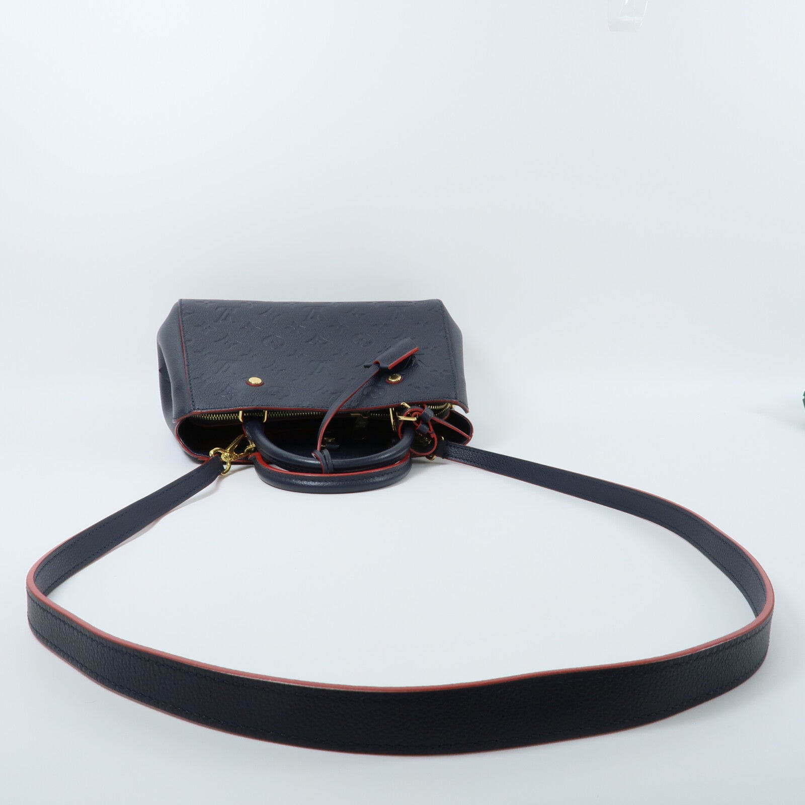 LOUIS VUITTON Monogram Empreinte Montaigne BB手挽肩背兩用袋