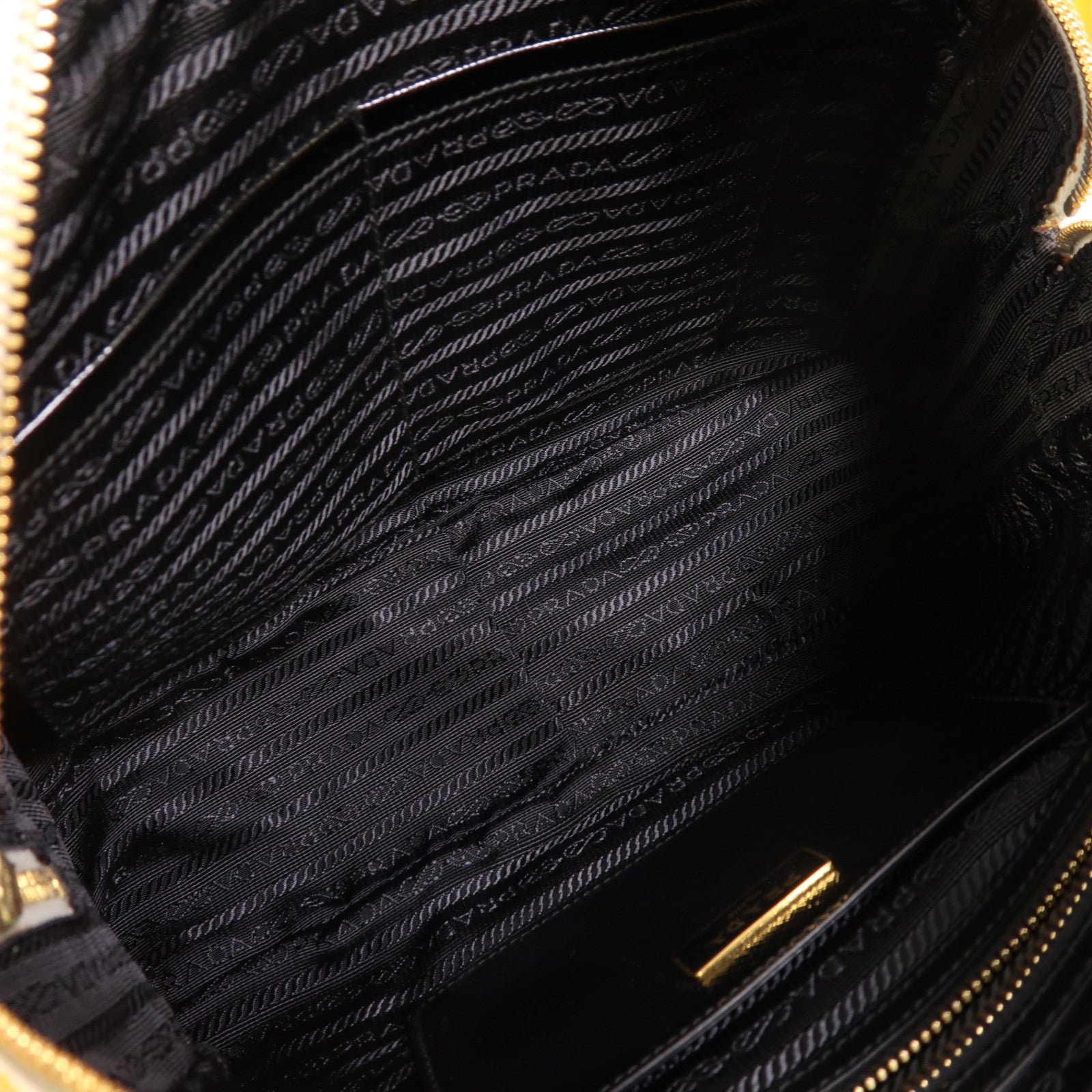PRADA 漆皮皮革2 Way Shoulder金扣手挽肩背兩用袋