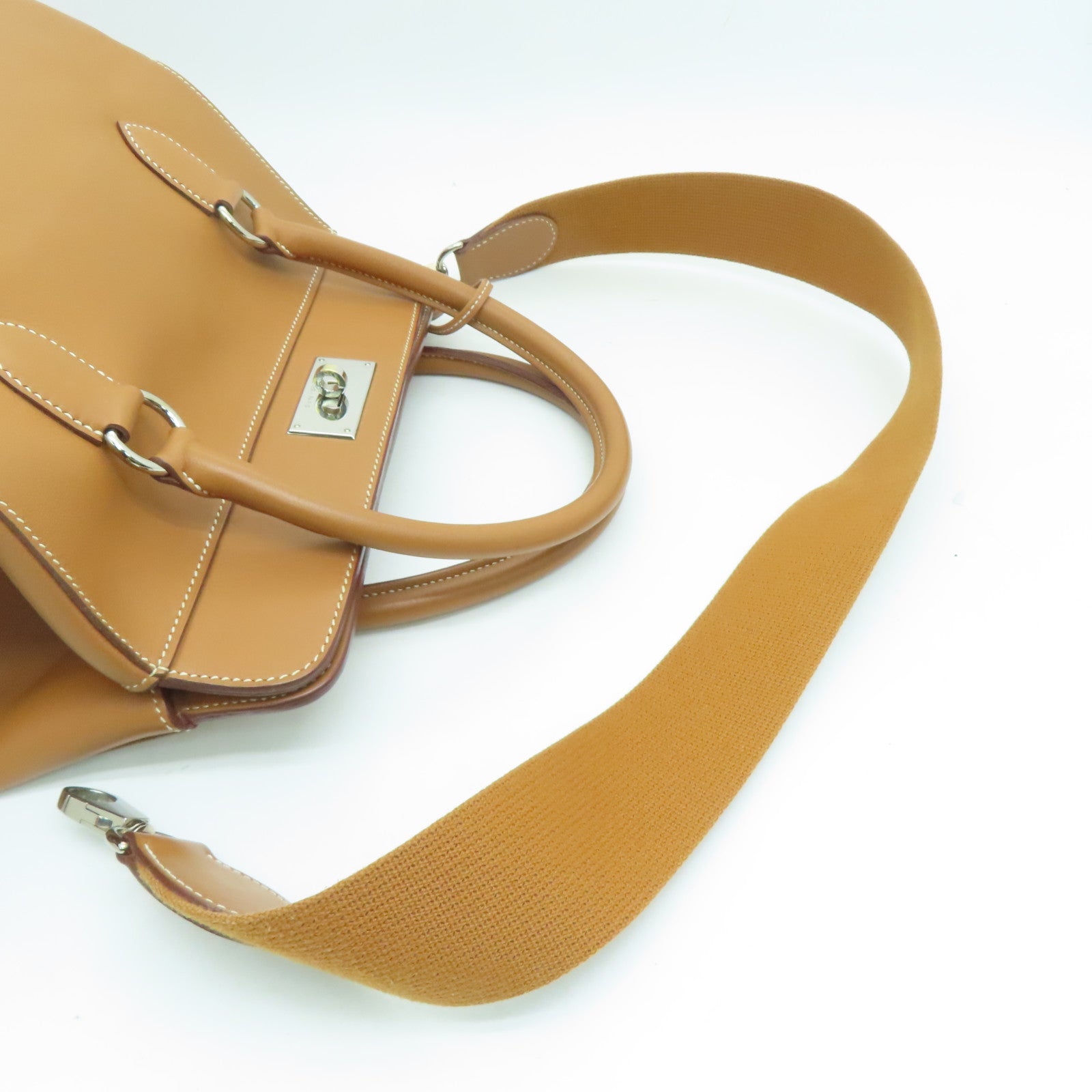 HERMES 【清倉大減價】Swift皮革Toolbox 26銀扣手挽肩背兩用袋