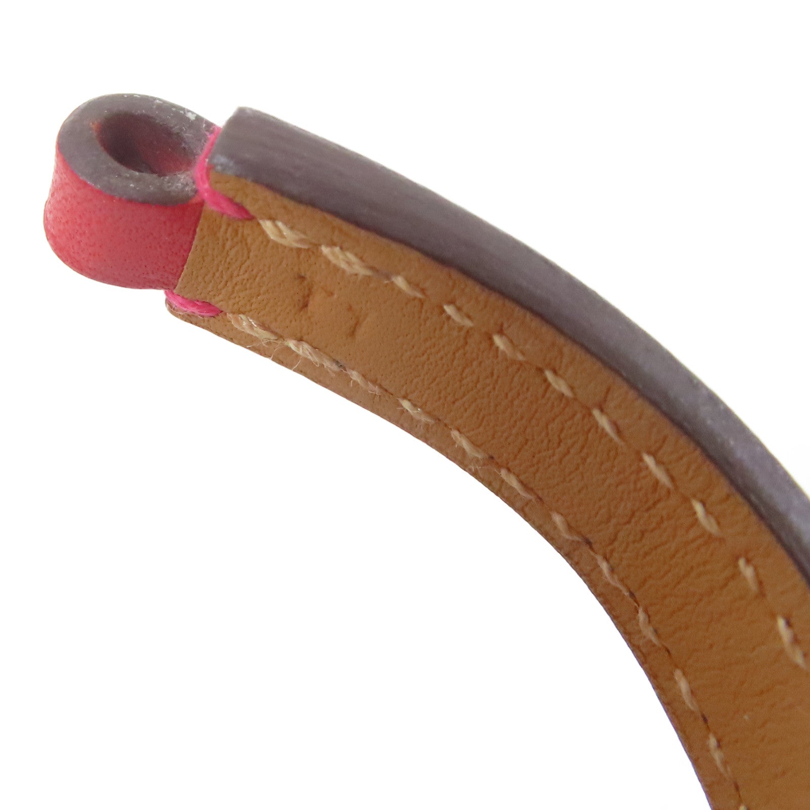 HERMES 【激減優惠】Swift皮革Rivale Double Tour Bracelet銀扣手鐲紅色/Rouge Tomate