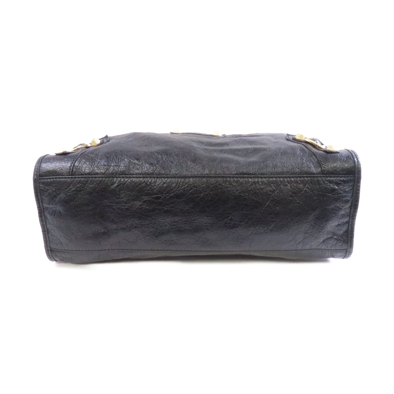 BALENCIAGA 羊皮皮革Giant City金扣手挽肩背兩用袋黑色