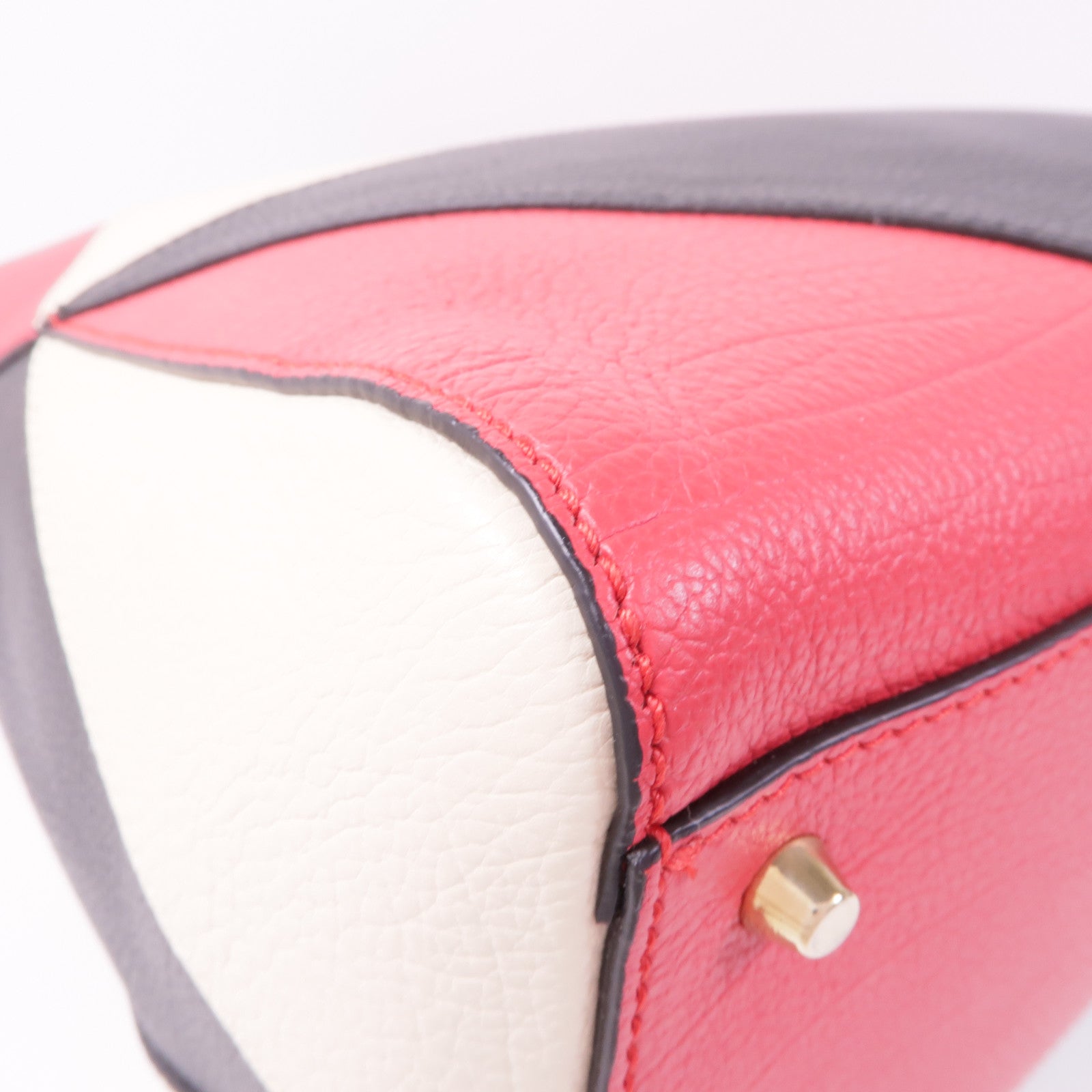 Furla 牛皮皮革2 Way Shoulder金扣手挽肩背兩用袋