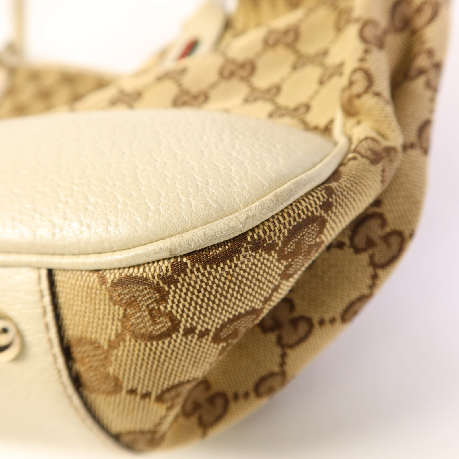 GUCCI 帆布Shoulder Tote金扣肩背袋/手挽袋