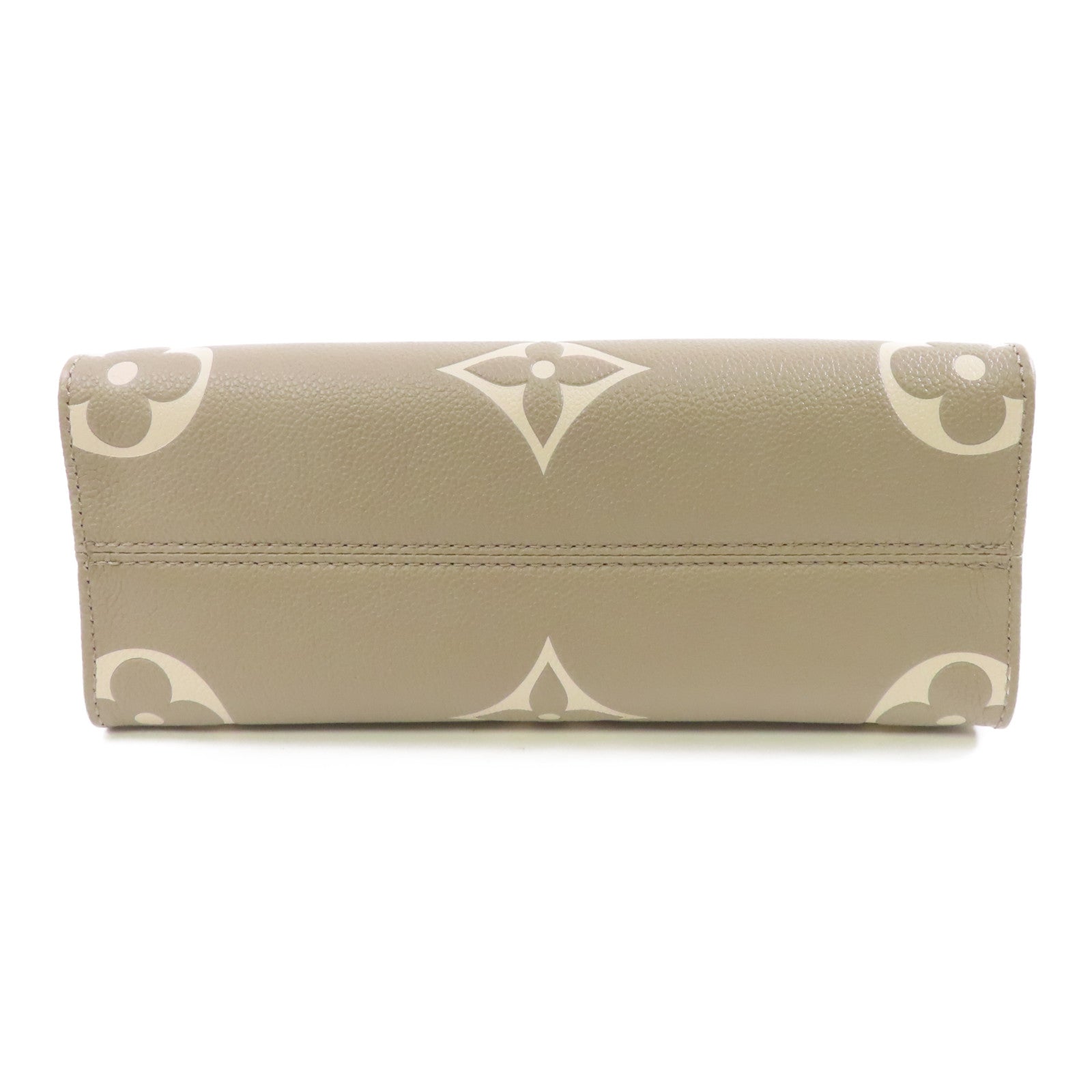 LOUIS VUITTON Monogram Empreinte OnTheGo PM金扣手挽肩背兩用袋米色