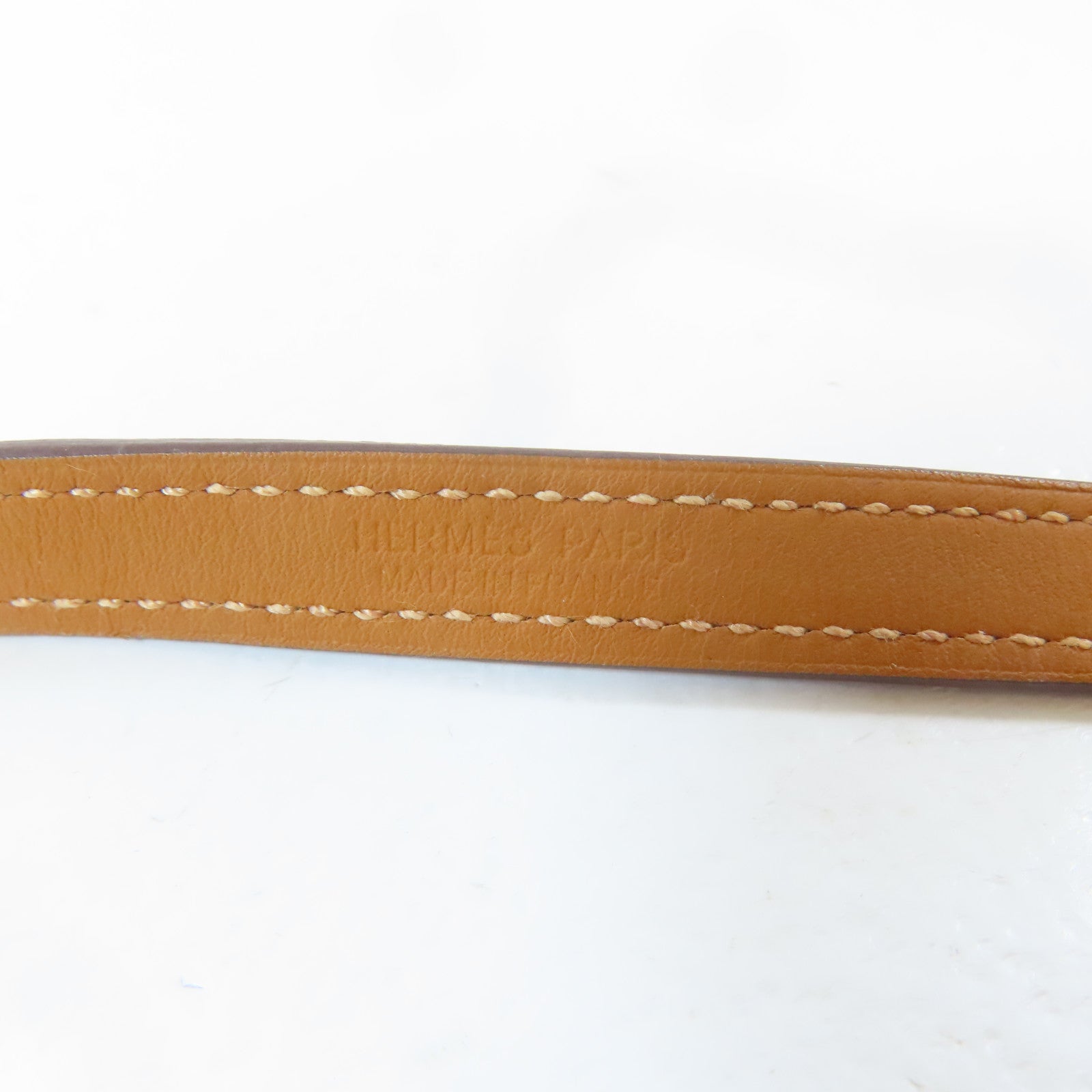 HERMES 【激減優惠】Swift皮革Rivale Double Tour Bracelet銀扣手鐲紅色/Rouge Tomate