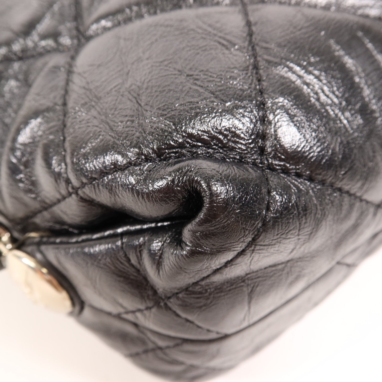 CHANEL 牛皮皮革Chain Shoulder Bag銀扣鏈帶肩背袋