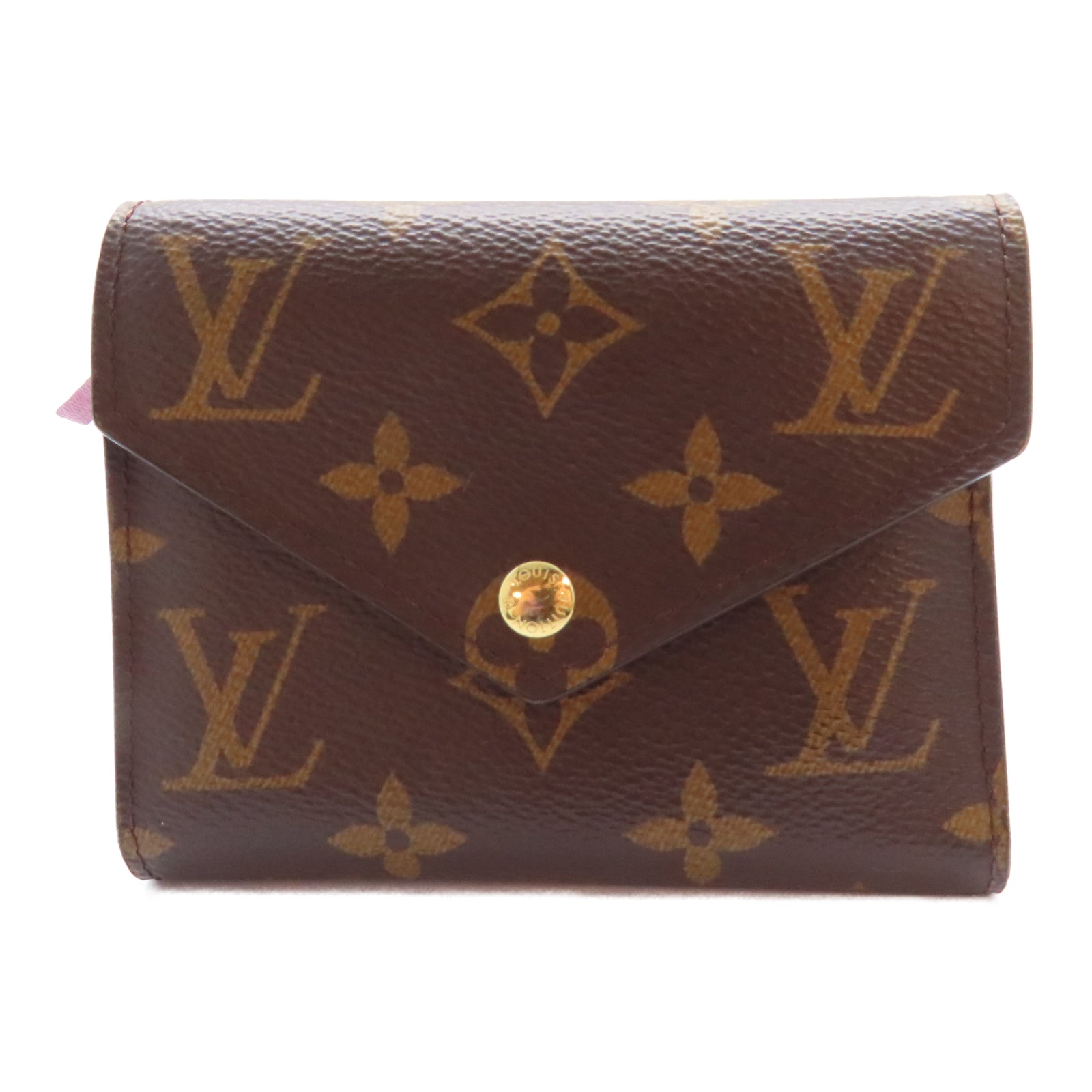 LOUIS VUITTON Monogram Victorine金扣錢包啡色/紅色