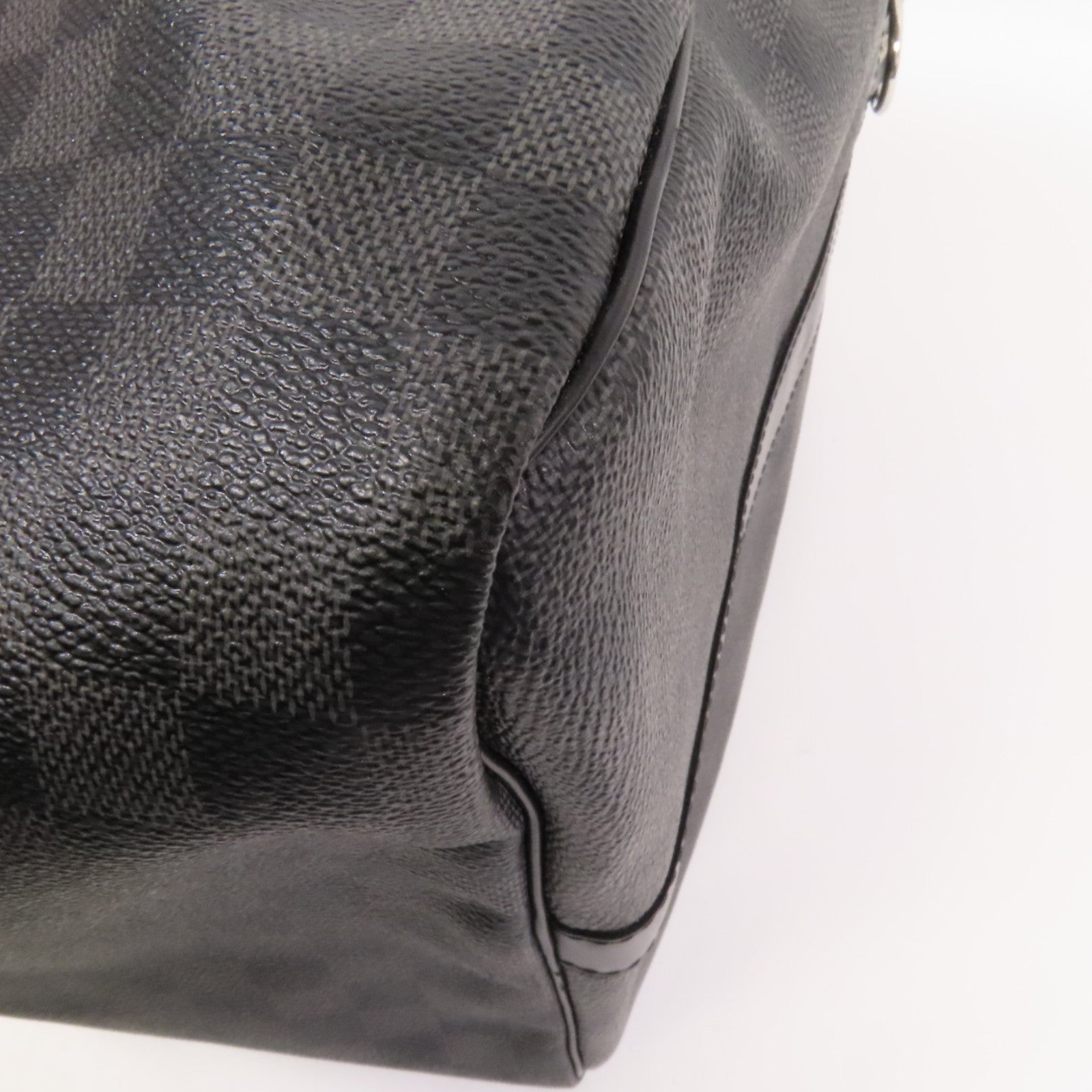 LOUIS VUITTON Damier Graphite Keepall 55銀扣手挽袋