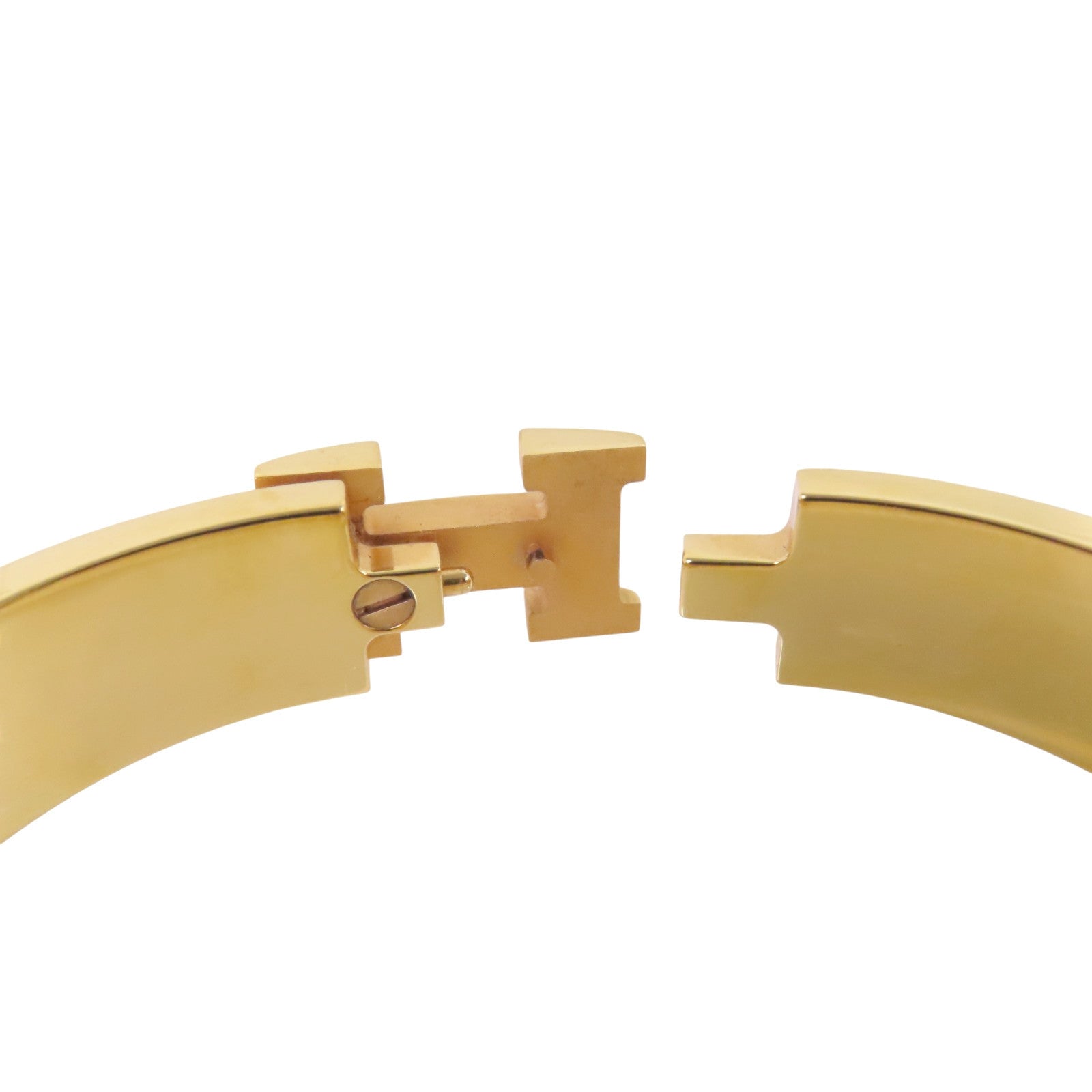 HERMES 金屬/琺瑯Clic H Bracelet金扣手鐲