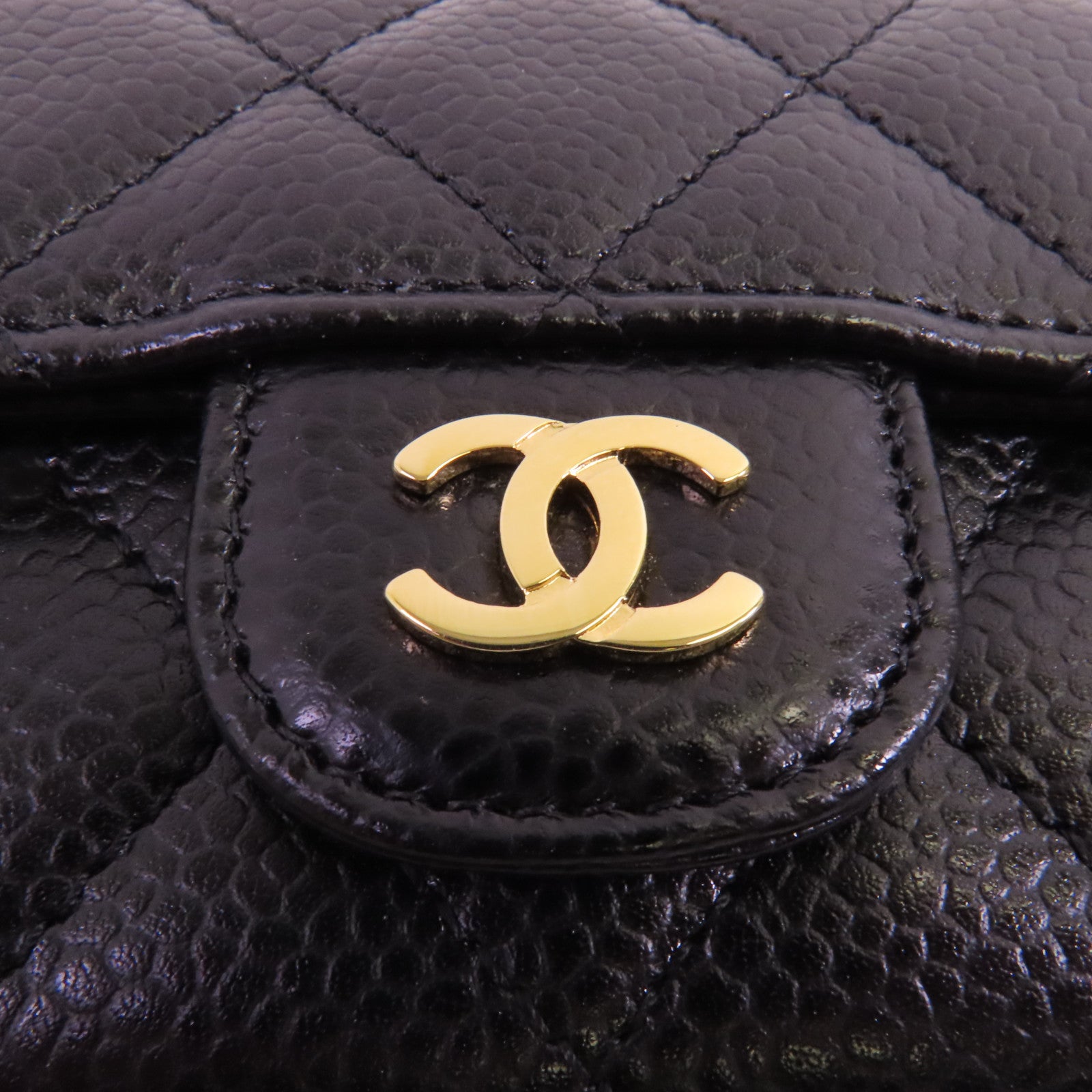 CHANEL 牛皮皮革Card Holder金扣卡套