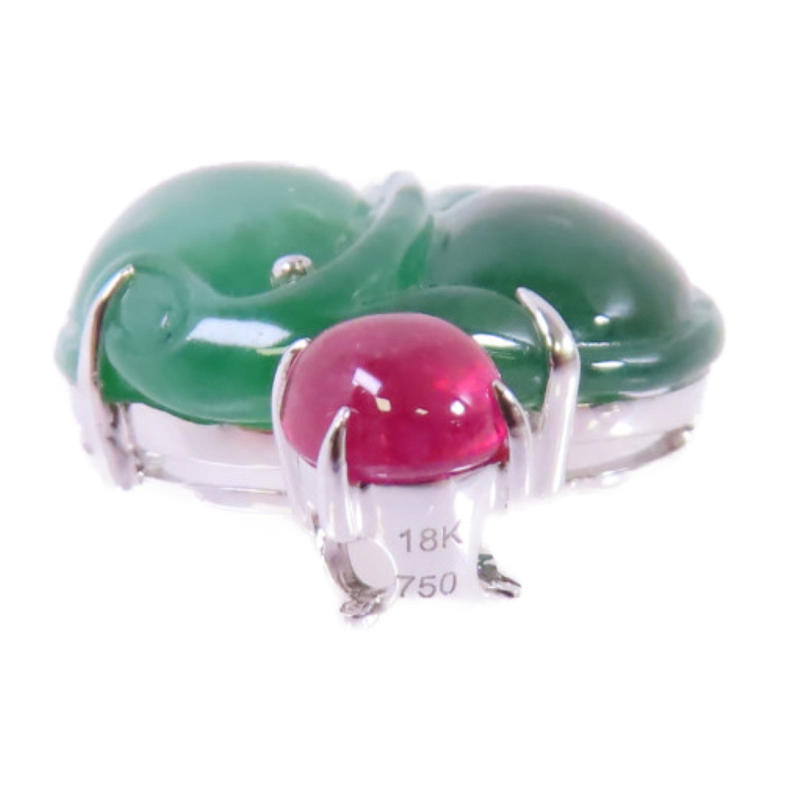 JEWELRY 18K白金/翡翠Jade Pendant Top吊墜頭扣