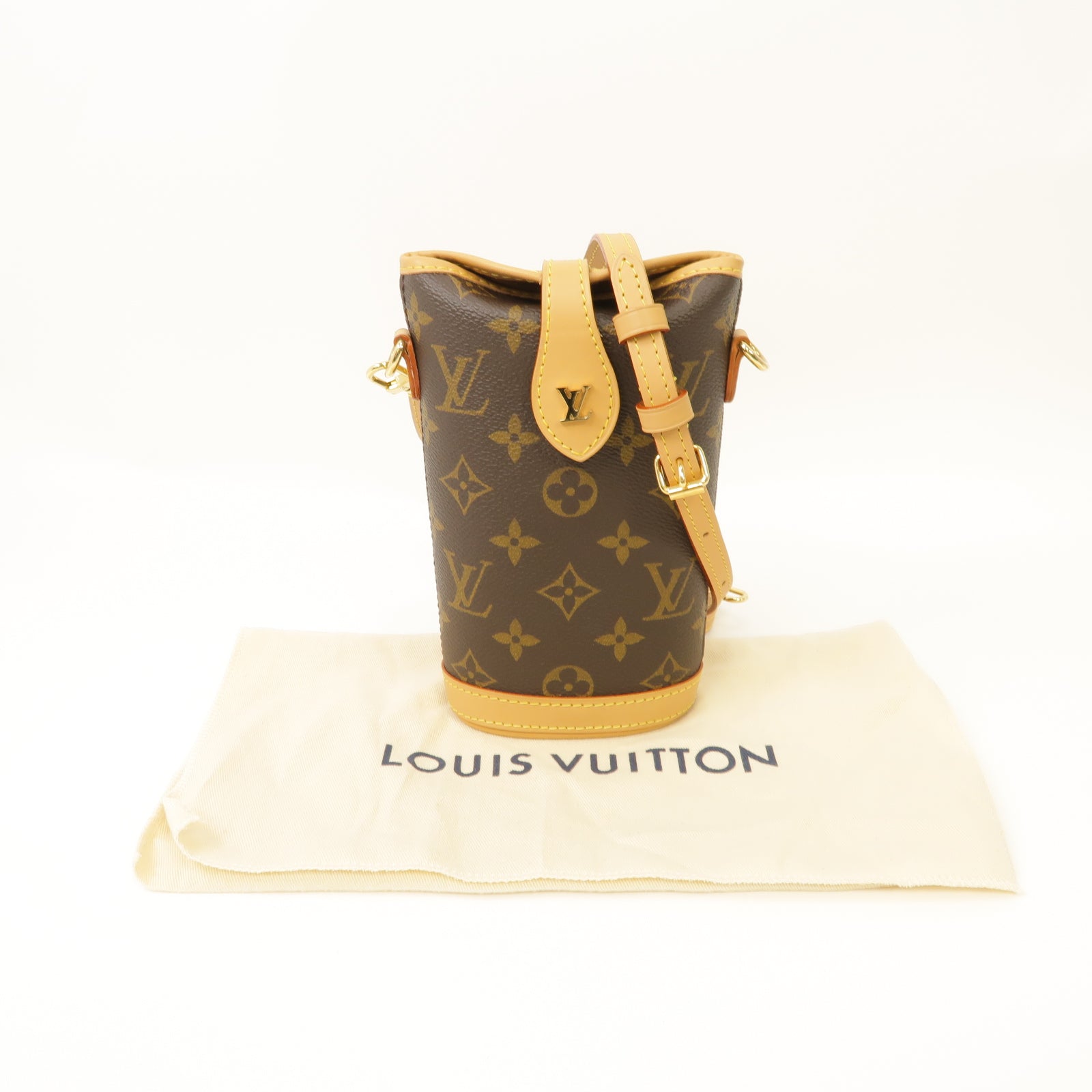 LOUIS VUITTON 【激減優惠】Monogram Fold Me金扣肩背袋啡色