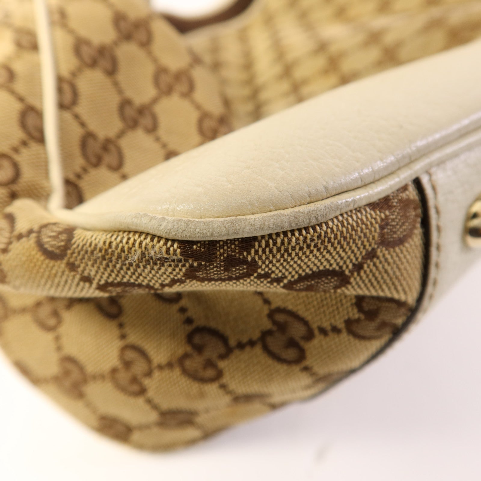 GUCCI 帆布Shoulder Tote金扣肩背袋/手挽袋