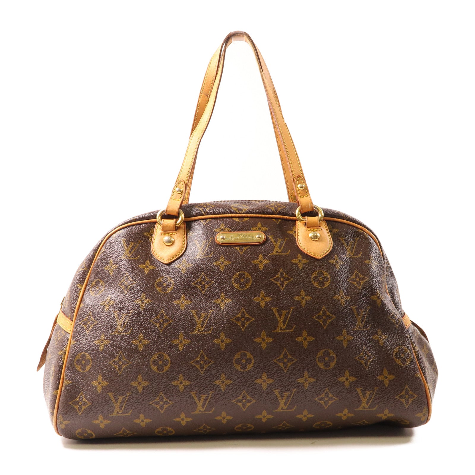 LOUIS VUITTON Monogram Montorgueil金扣肩背袋啡色