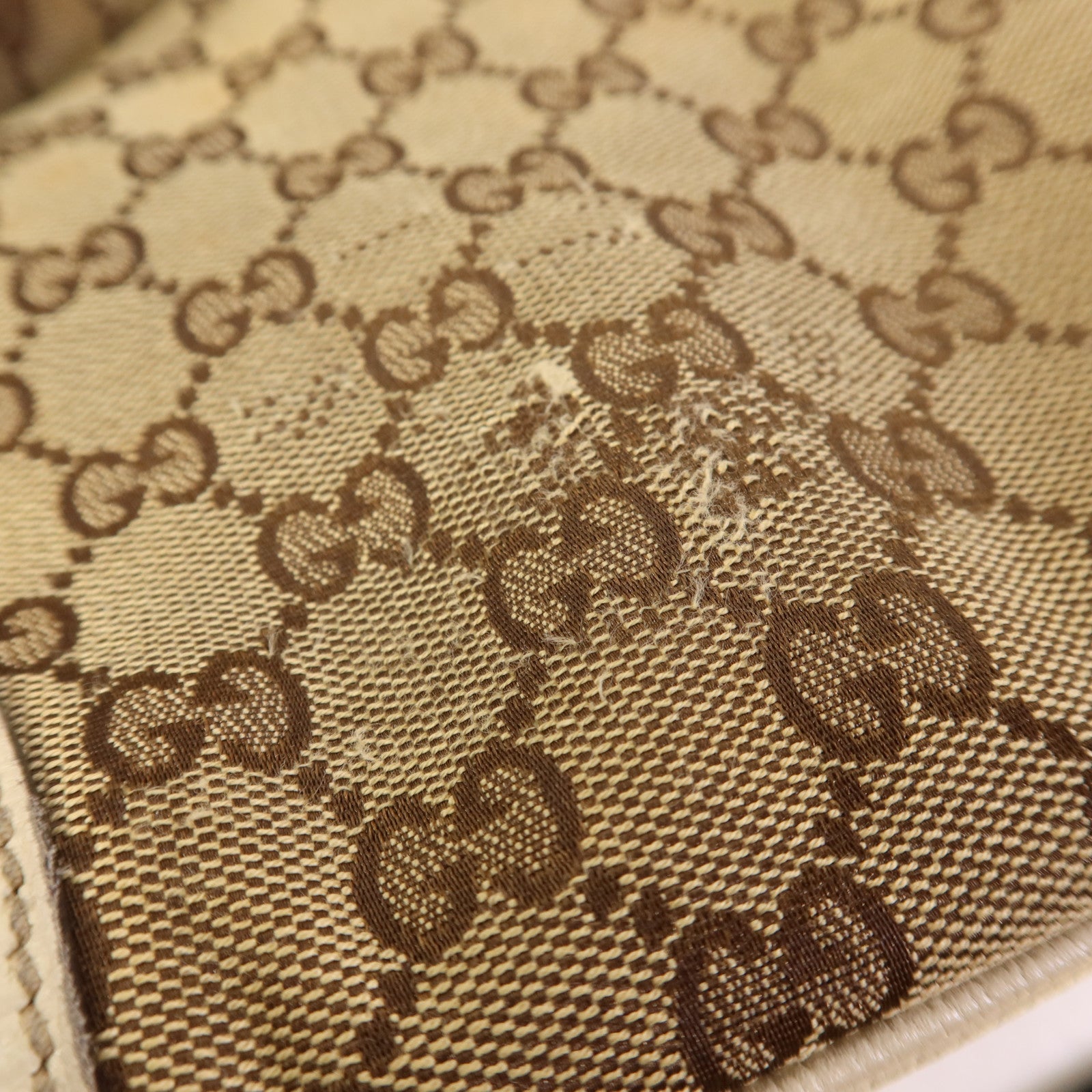 GUCCI 帆布Shoulder Tote金扣肩背袋/手挽袋