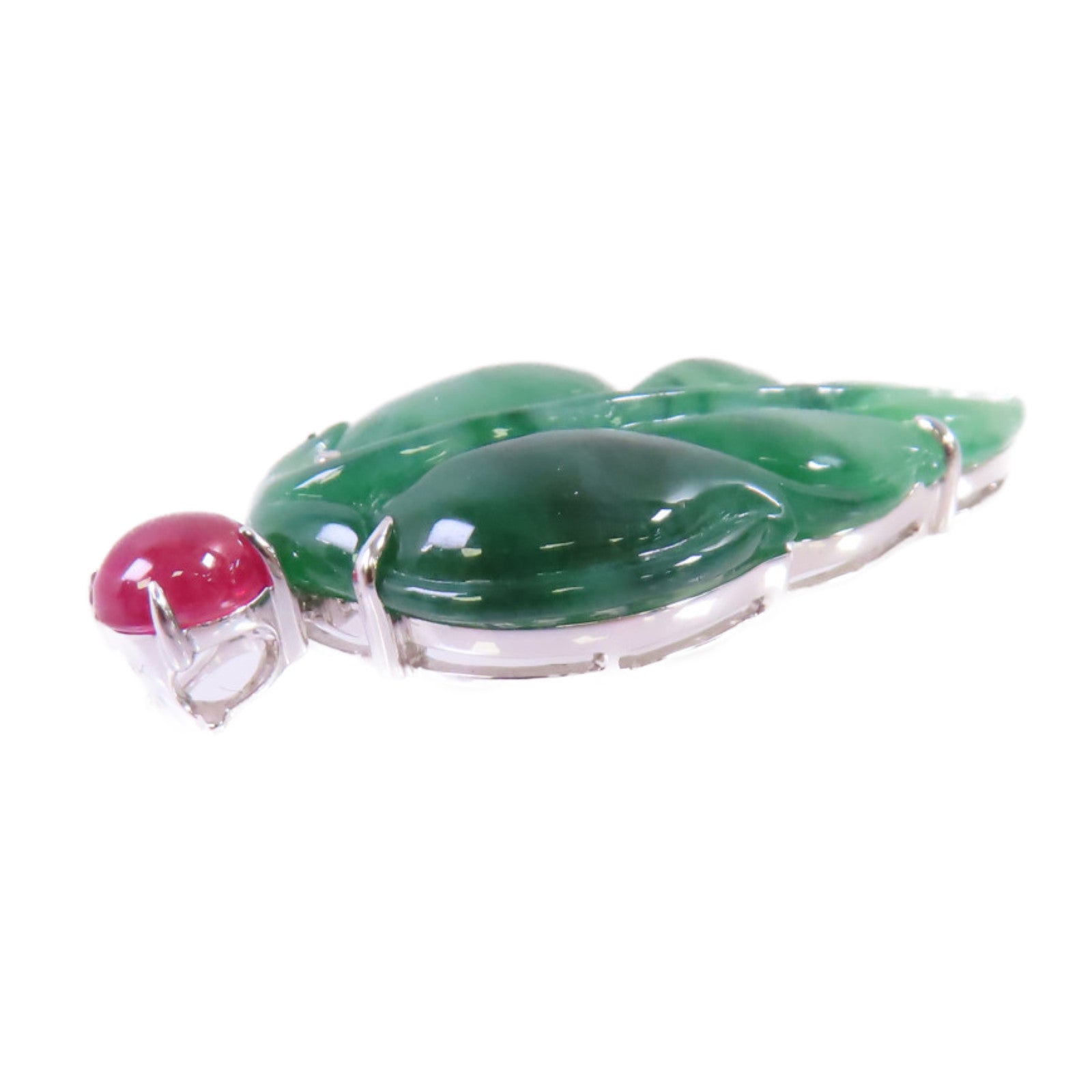 JEWELRY 18K白金/翡翠Jade Pendant Top吊墜頭扣