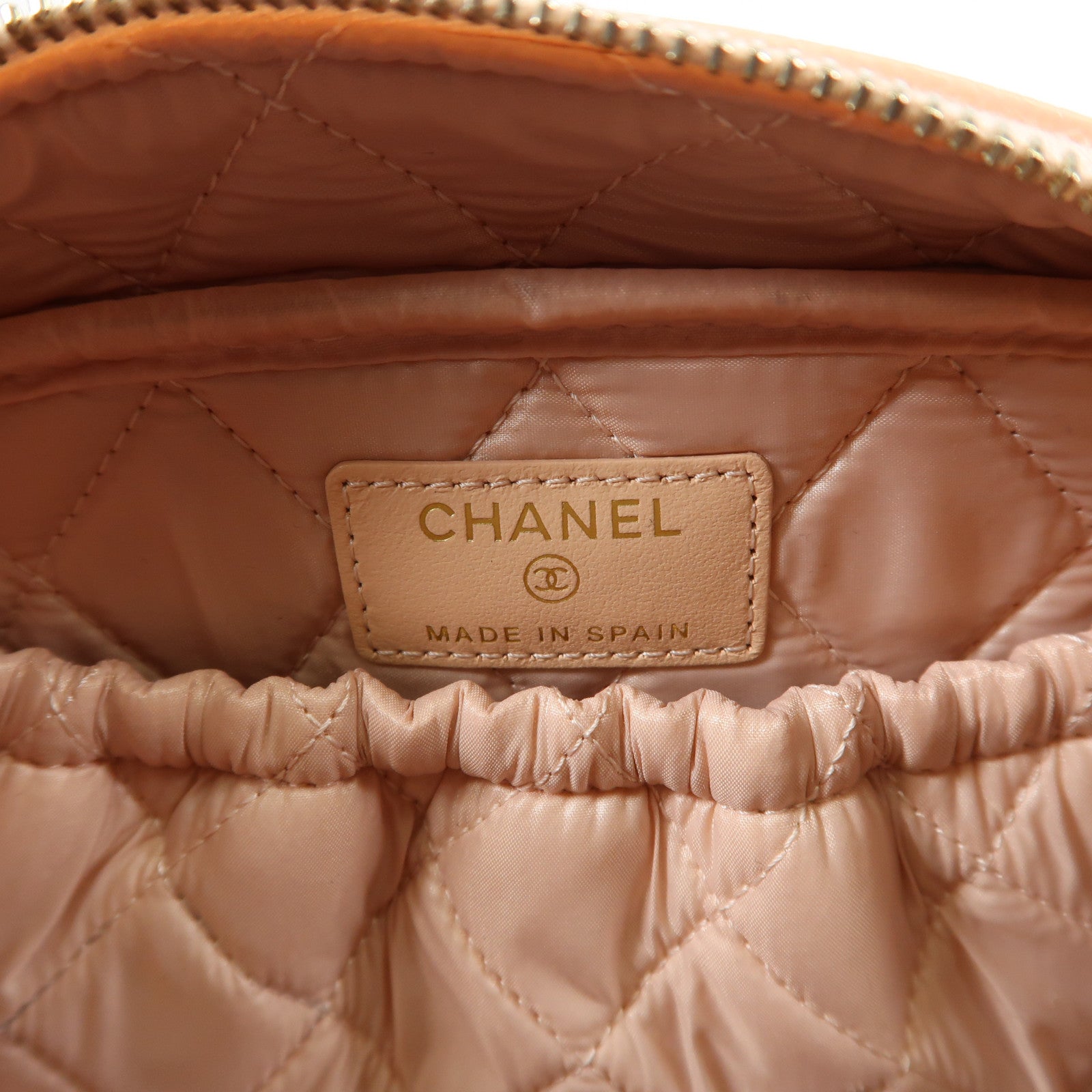 CHANEL 牛皮皮革Cosmetic Pouch金扣化妝袋