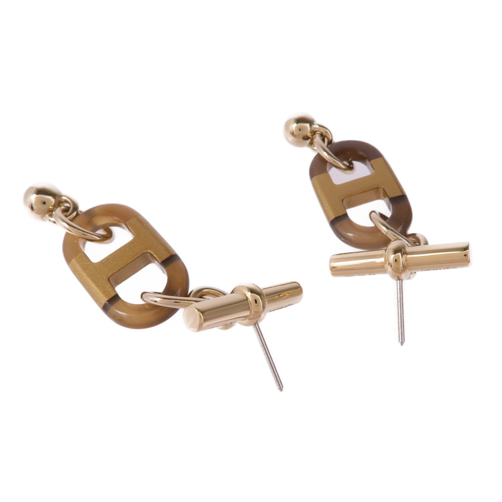 HERMES 金屬/牛角Earrings耳環