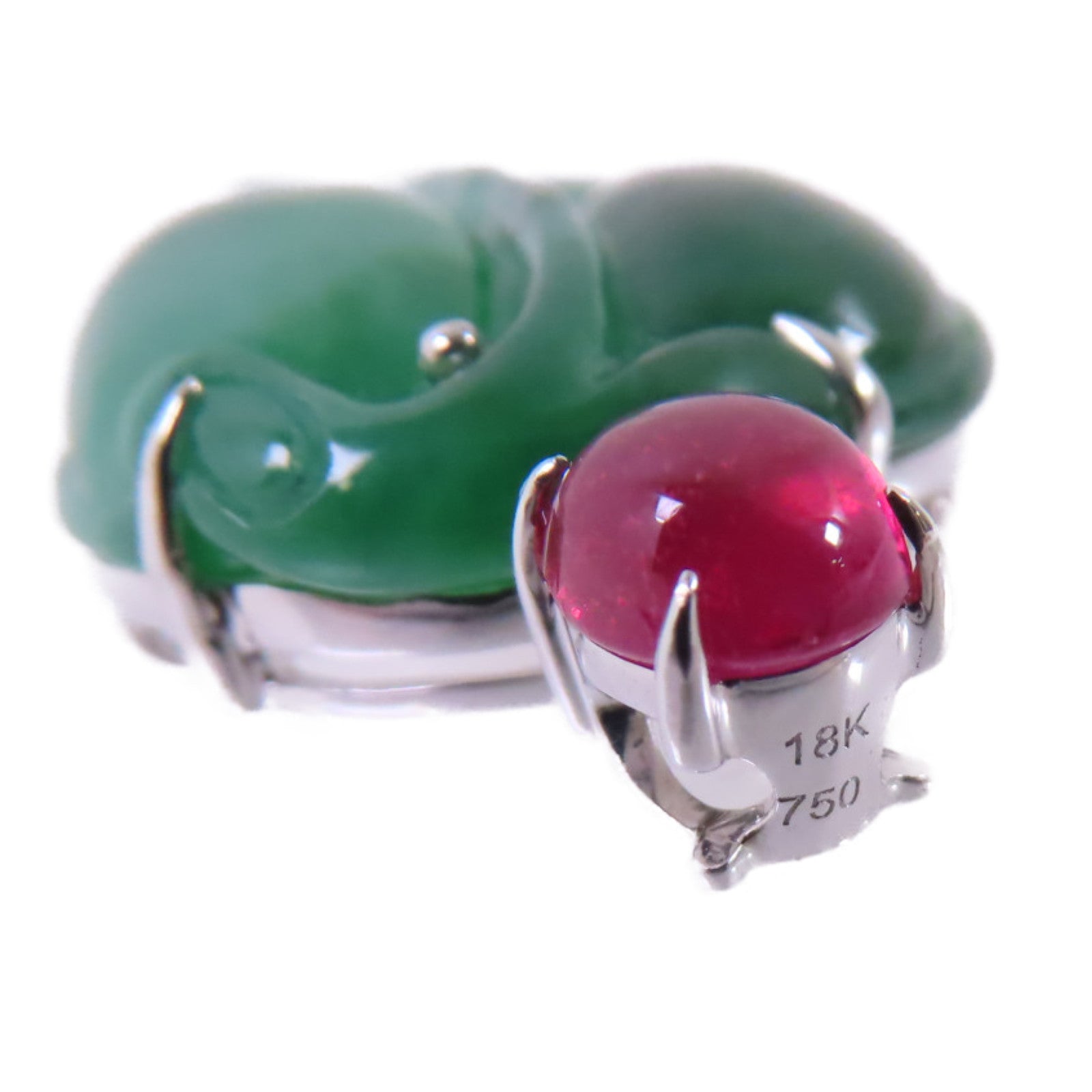 JEWELRY 18K白金/翡翠Jade Pendant Top吊墜頭扣