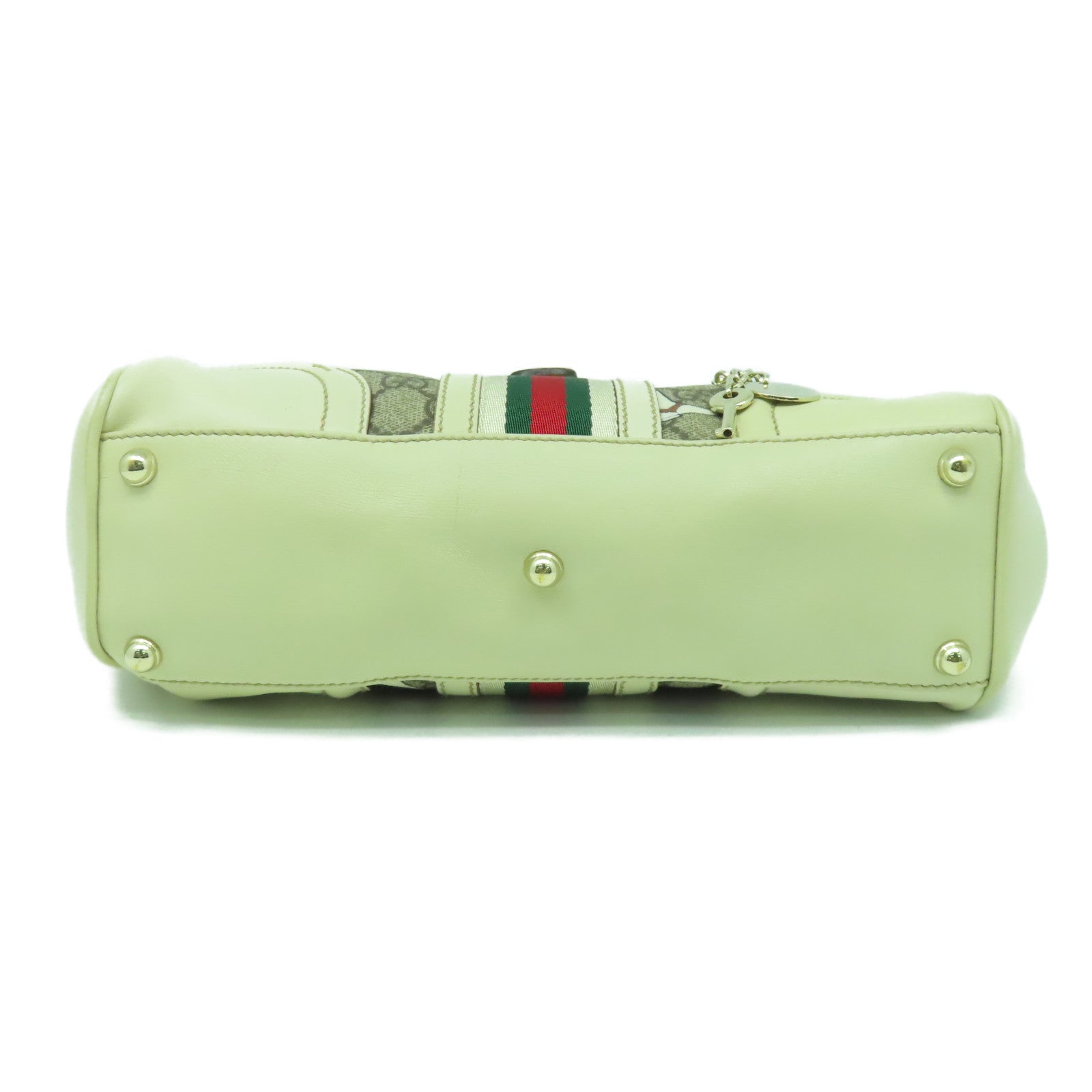 GUCCI 【激減優惠】帆布Treasure銀扣手挽袋米色/啡色