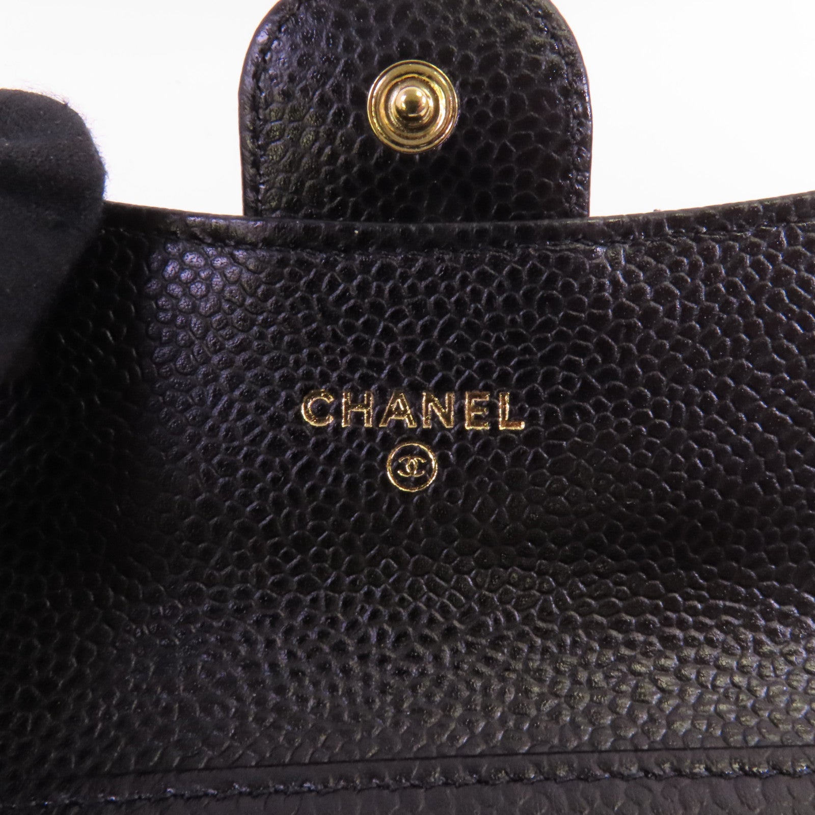 CHANEL 牛皮皮革Card Holder金扣卡套