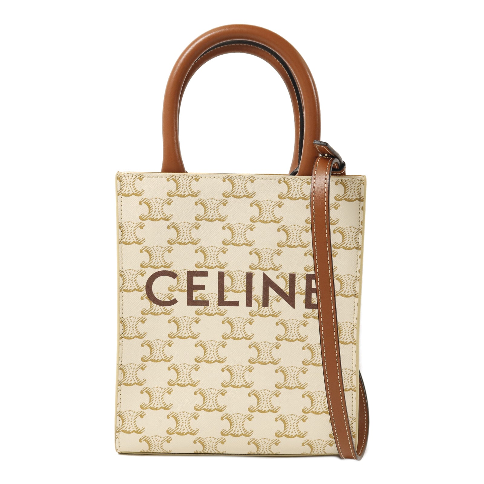 CELINE 【激減優惠】塗層帆布Mini Vertical Bag金扣手挽肩背兩用袋